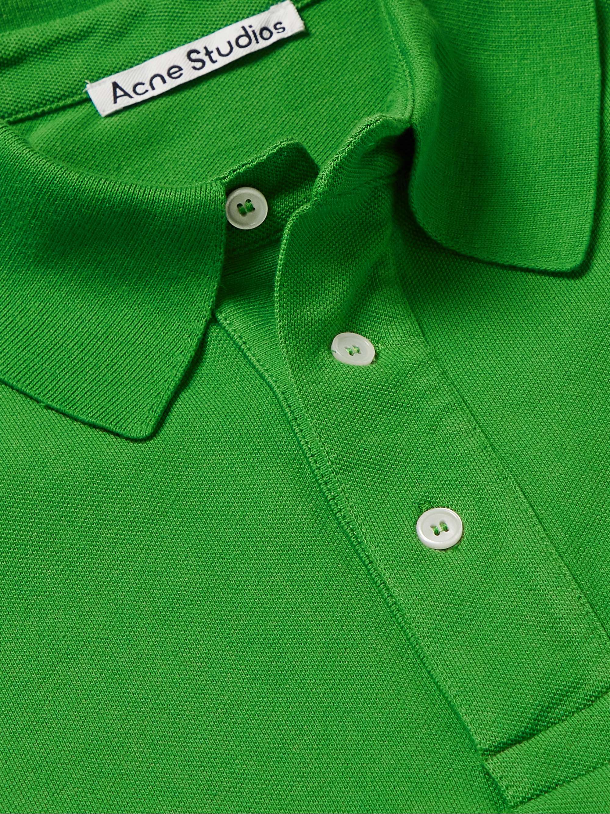 ACNE STUDIOS Logo-Embroidered Cotton-Piqué Polo Shirt