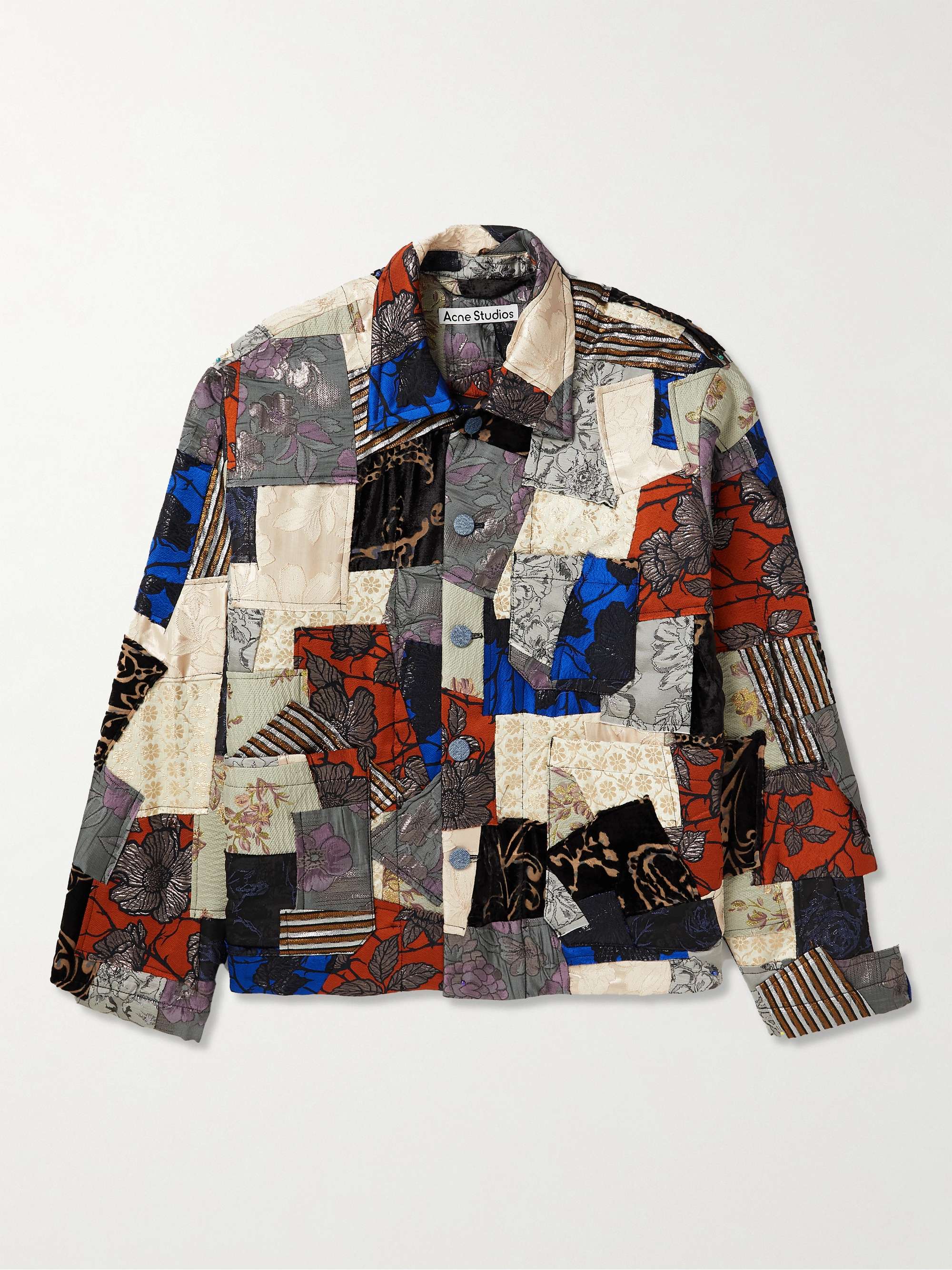 ACNE STUDIOS Patchwork Embroidered Metallic Jacquard Jacket for