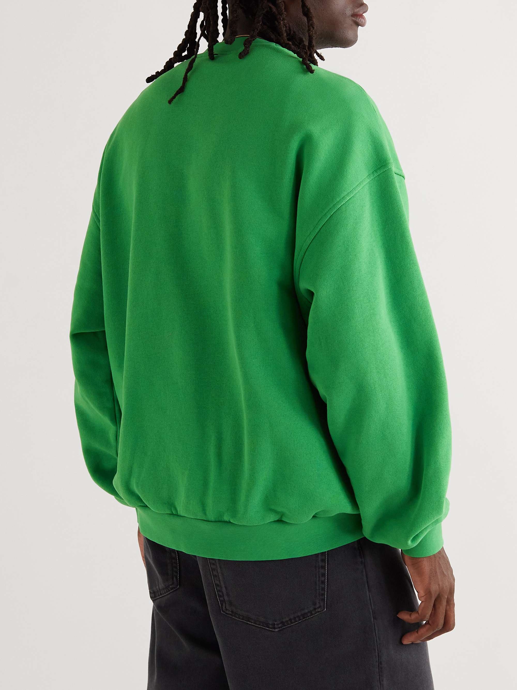 ACNE STUDIOS Fyre Logo-Embroidered Cotton-Jersey Sweatshirt