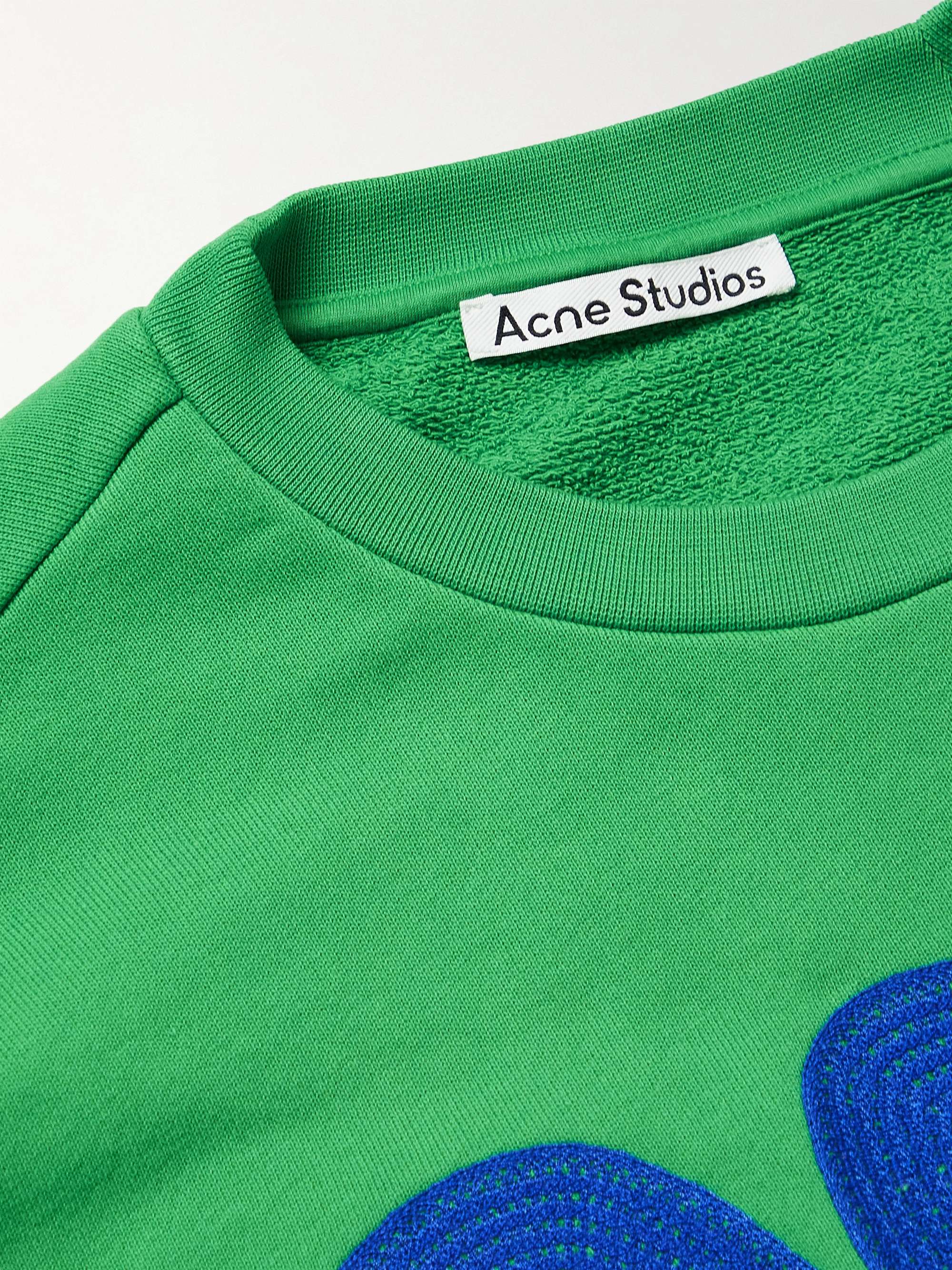 ACNE STUDIOS Fyre Logo-Embroidered Cotton-Jersey Sweatshirt