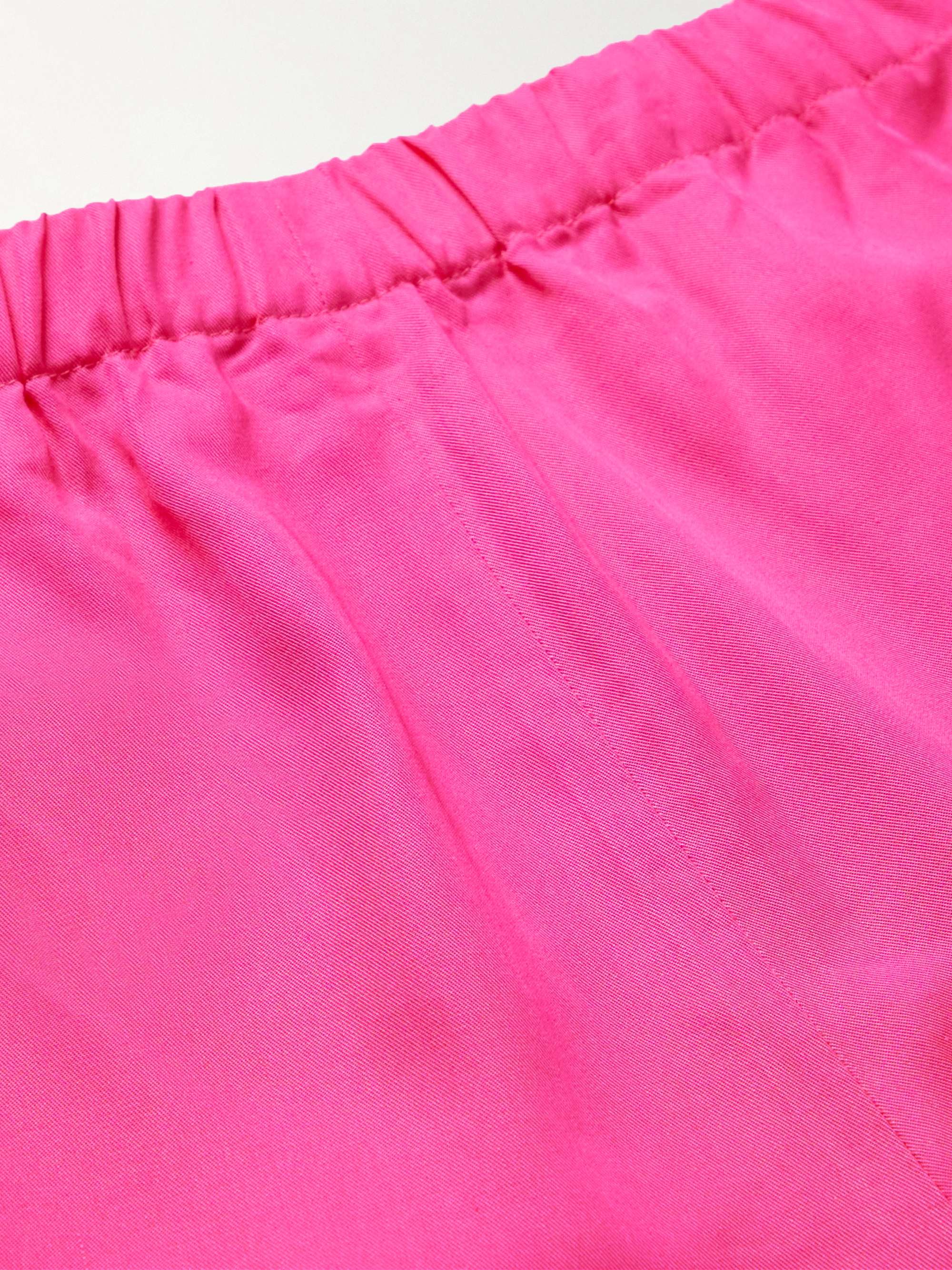 ACNE STUDIOS Tapered Sequinned Lamé-Trimmed Lyocell Trousers
