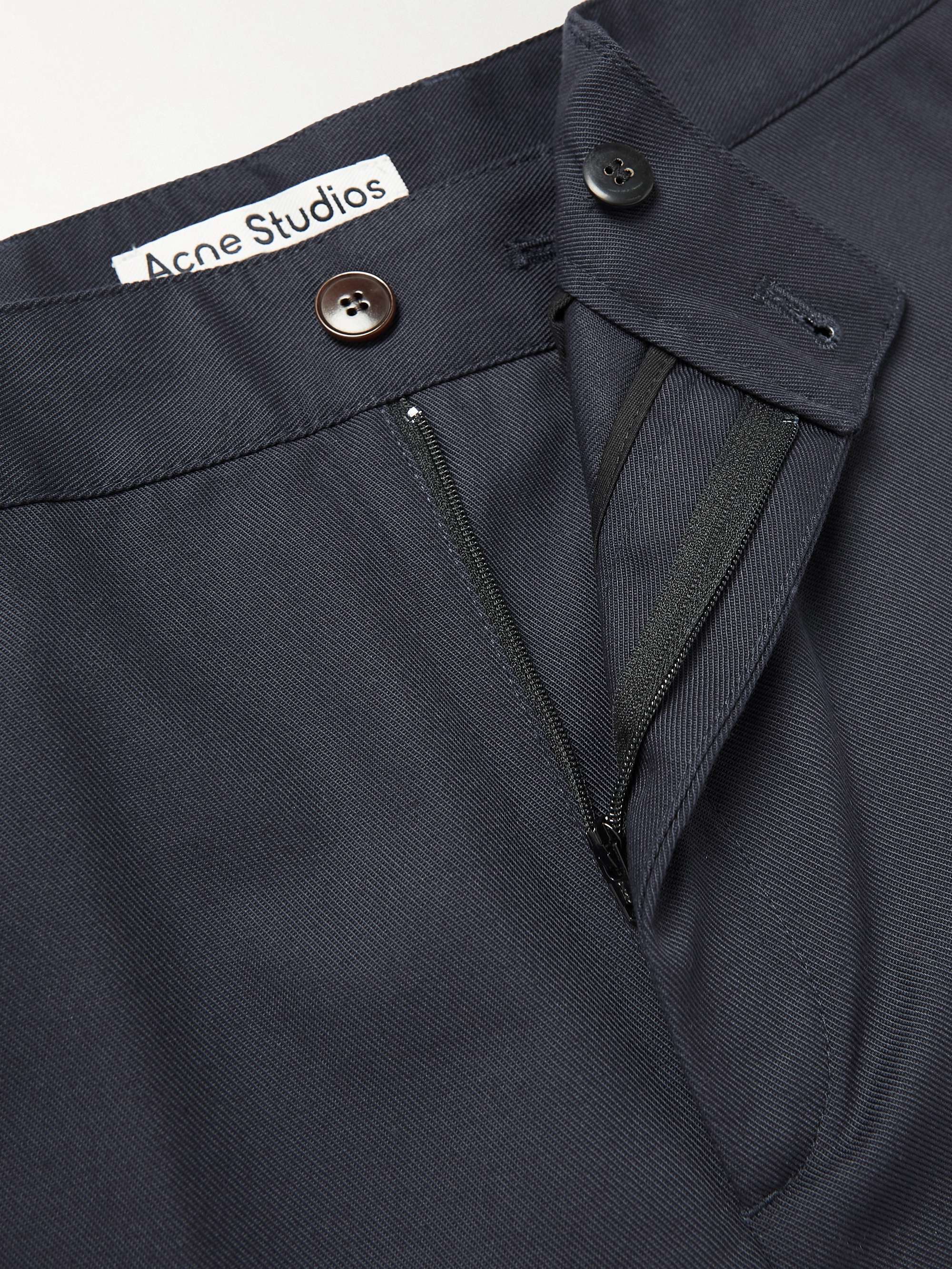 ACNE STUDIOS Pilos Straight-Leg Cotton-Blend Twill Trousers