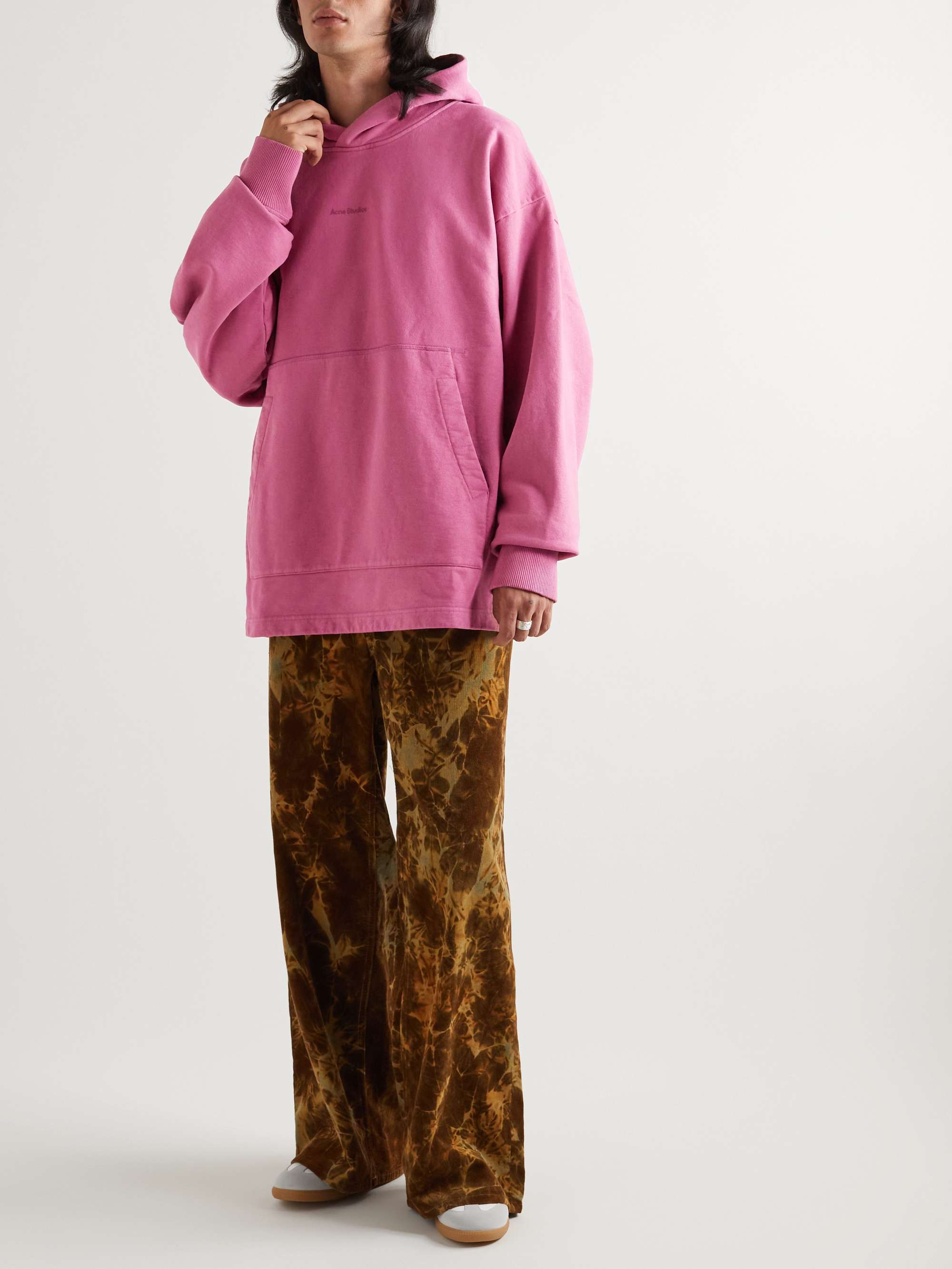 ACNE STUDIOS Franklin Oversized Logo-Print Cotton-Jersey Hoodie for Men |  MR PORTER