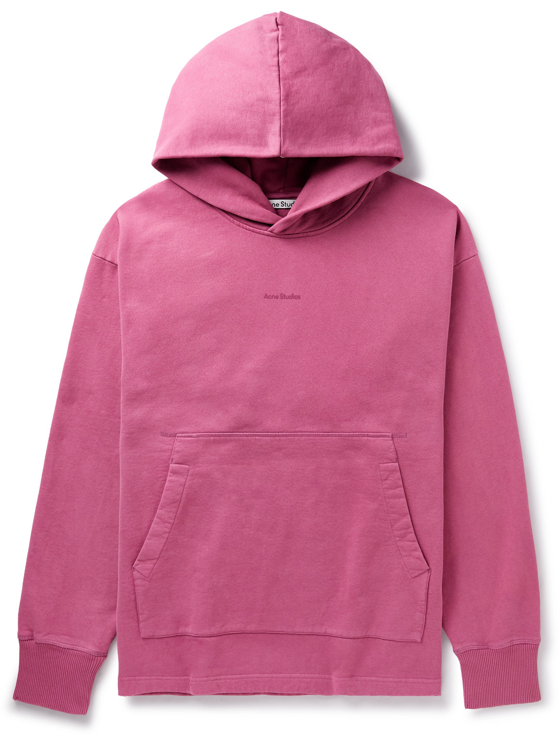 Acne Studios - Franklin Oversized Logo-Print Cotton-Jersey Hoodie - Men - Pink - S