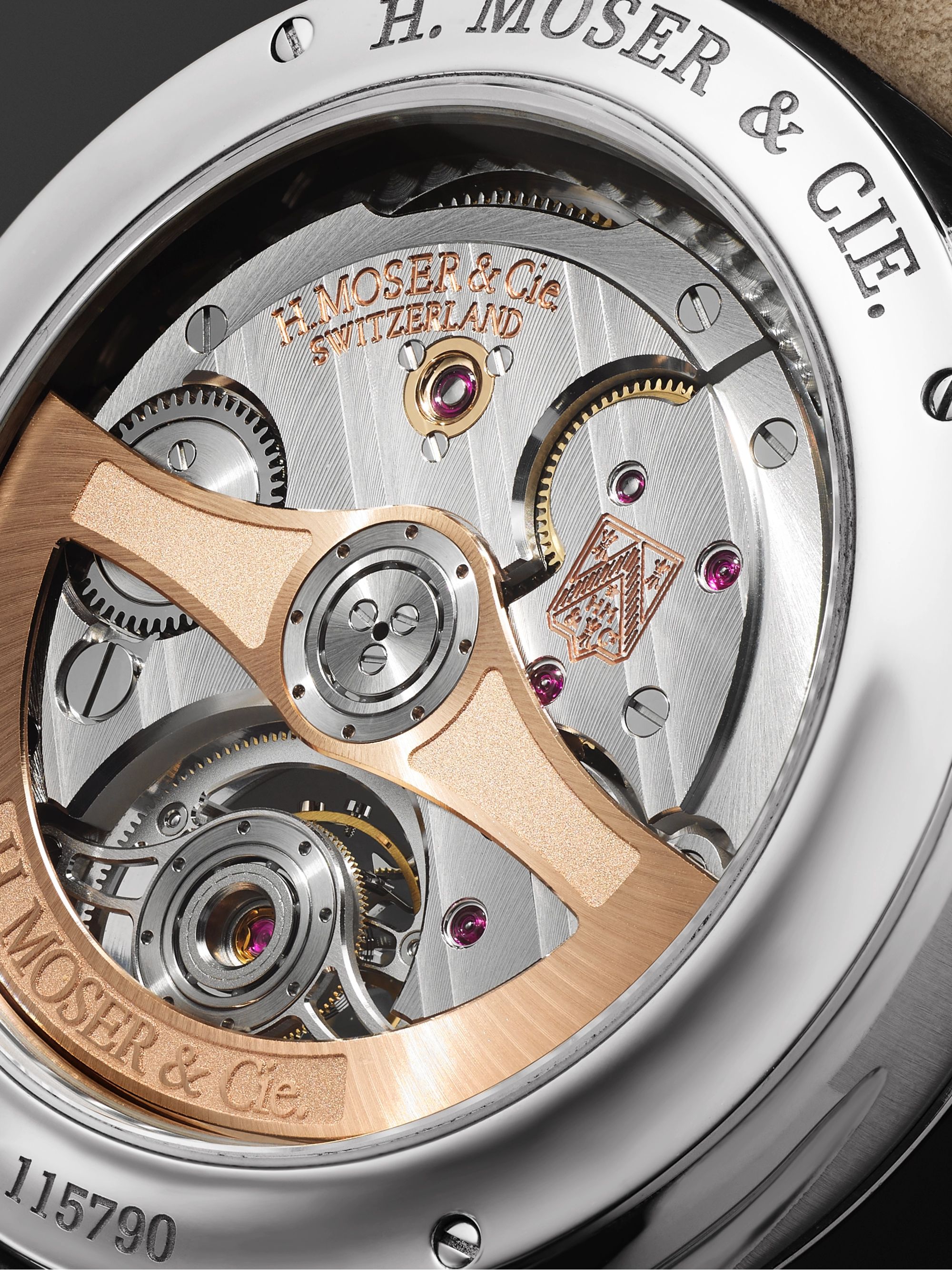 H. MOSER & CIE. Endeavour Automatic Tourbillon 42mm 18-Karat White Gold and Leather Watch, Ref. No. 1804-0201