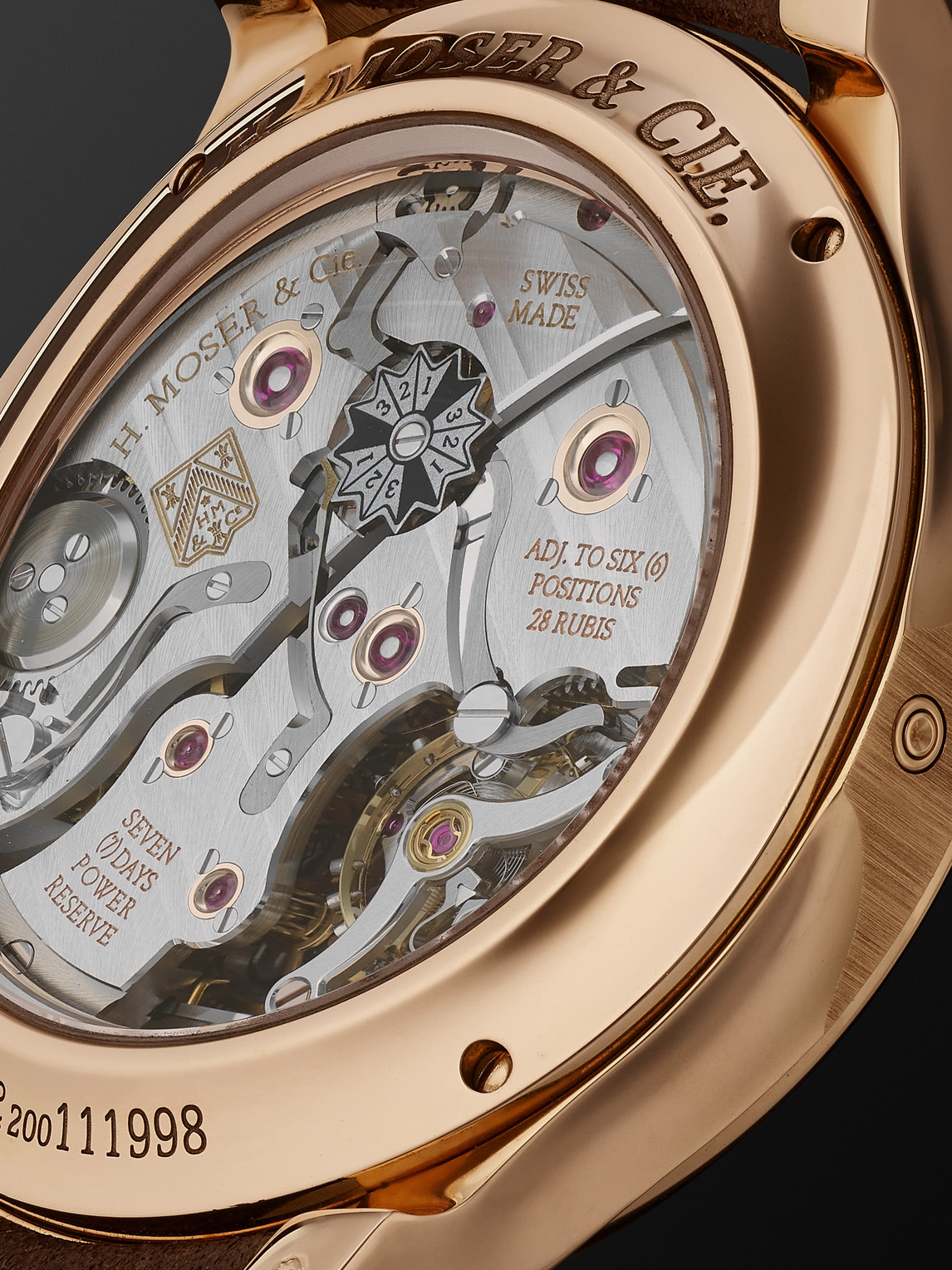  H. Moser & Cie. - Endeavour Perpetual Calendar Hand-wound 40.8mm 18-karat Rose Gold And Leather Watch, Ref. No. 1341-0110 - Men - Blue 