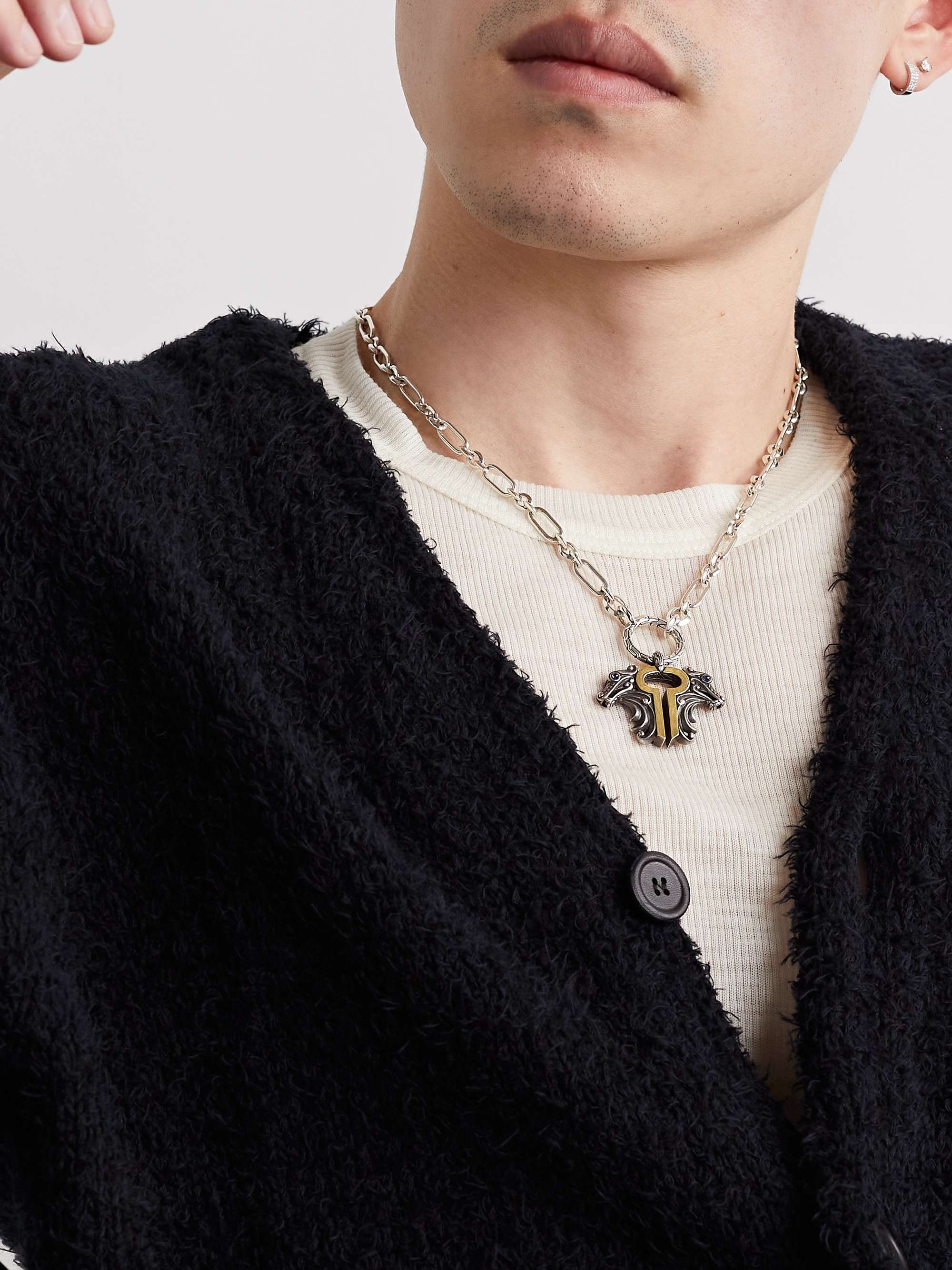 JOHN HARDY Legends Naga Gold, Silver and Sapphire Pendant