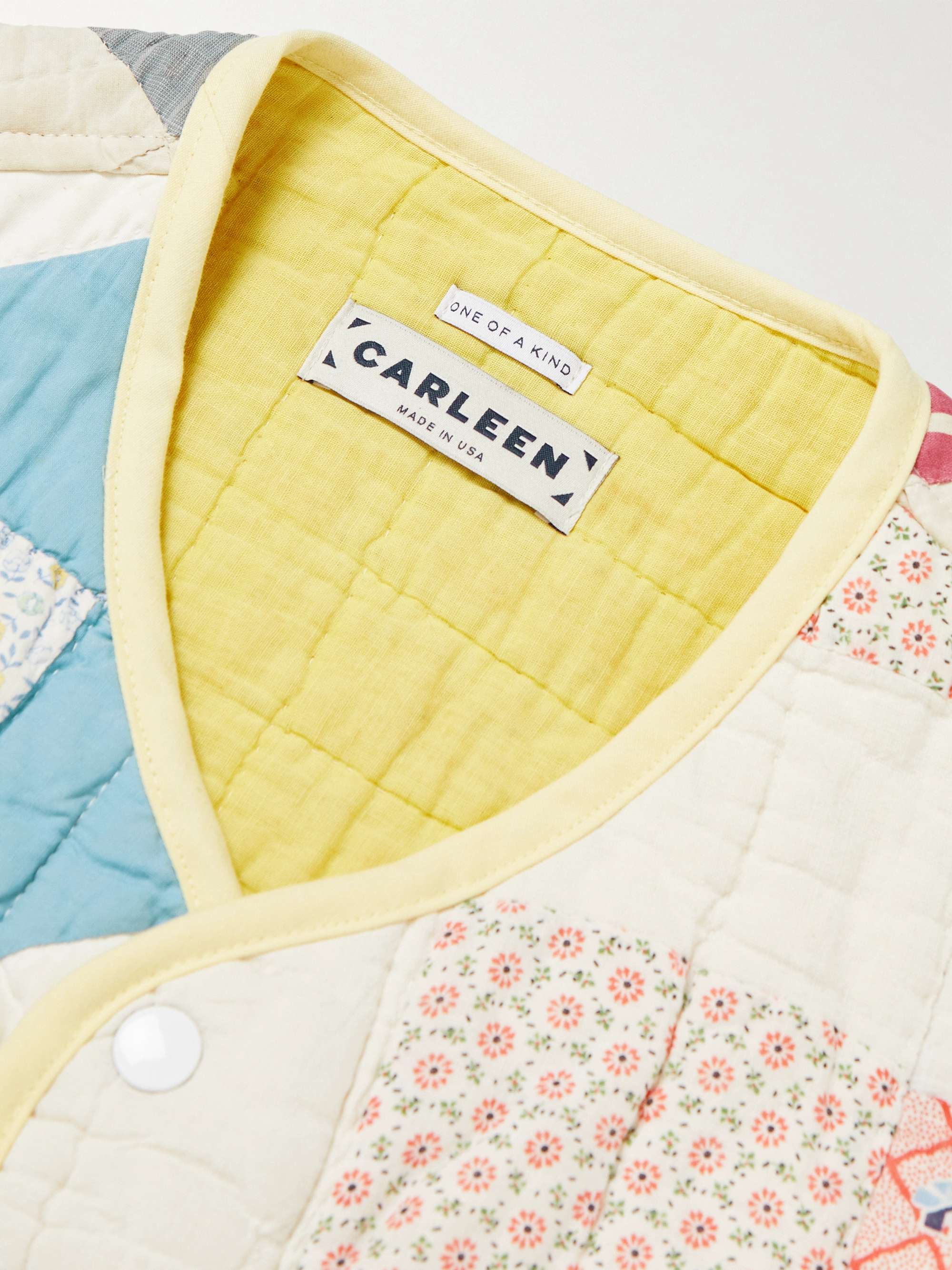 CARLEEN Quilted Patchwork Upcycled Cotton Gilet
