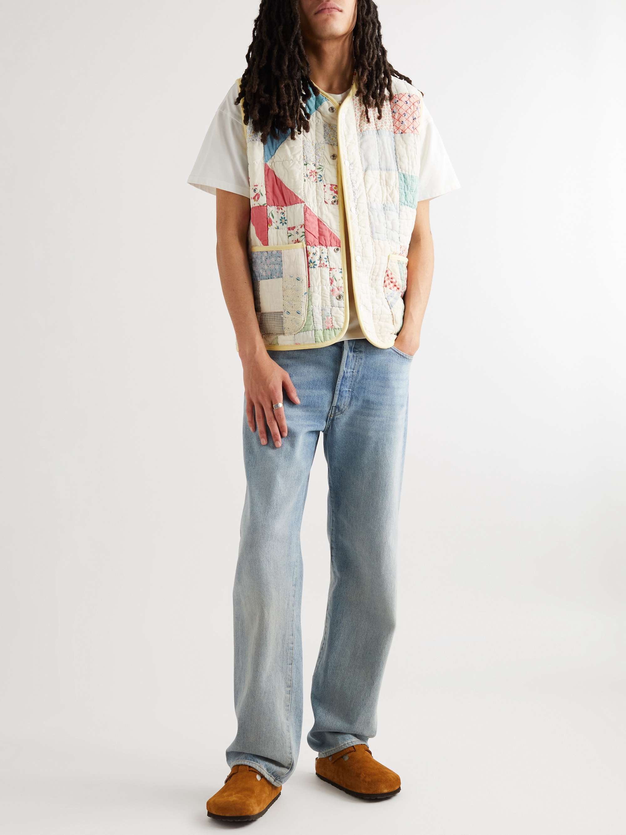 CARLEEN Quilted Patchwork Upcycled Cotton Gilet