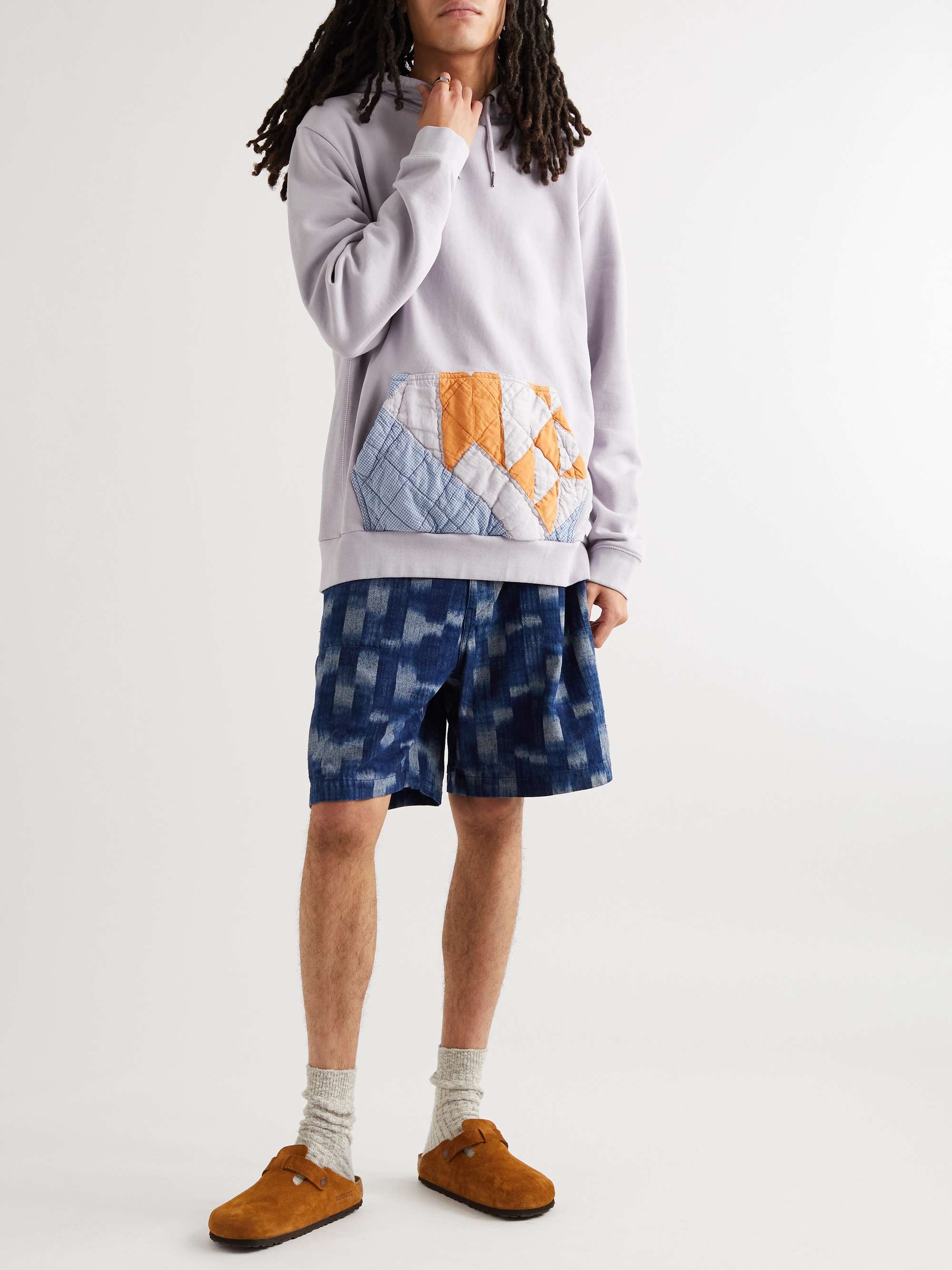 CARLEEN Oversized Upcycled Patchwork Organic Cotton-Jersey Hoodie