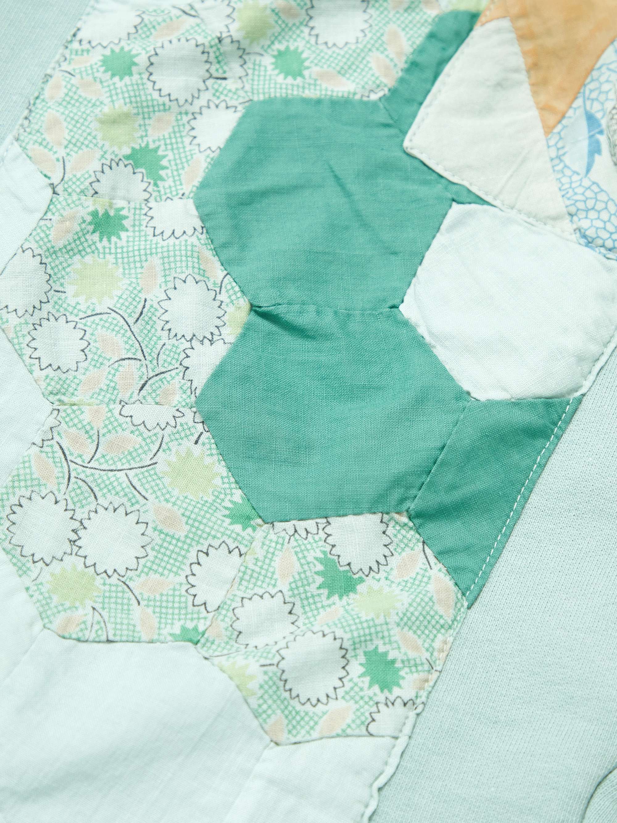 CARLEEN Tapered Upcycled Patchwork Organic Cotton-Jersey Sweatpants