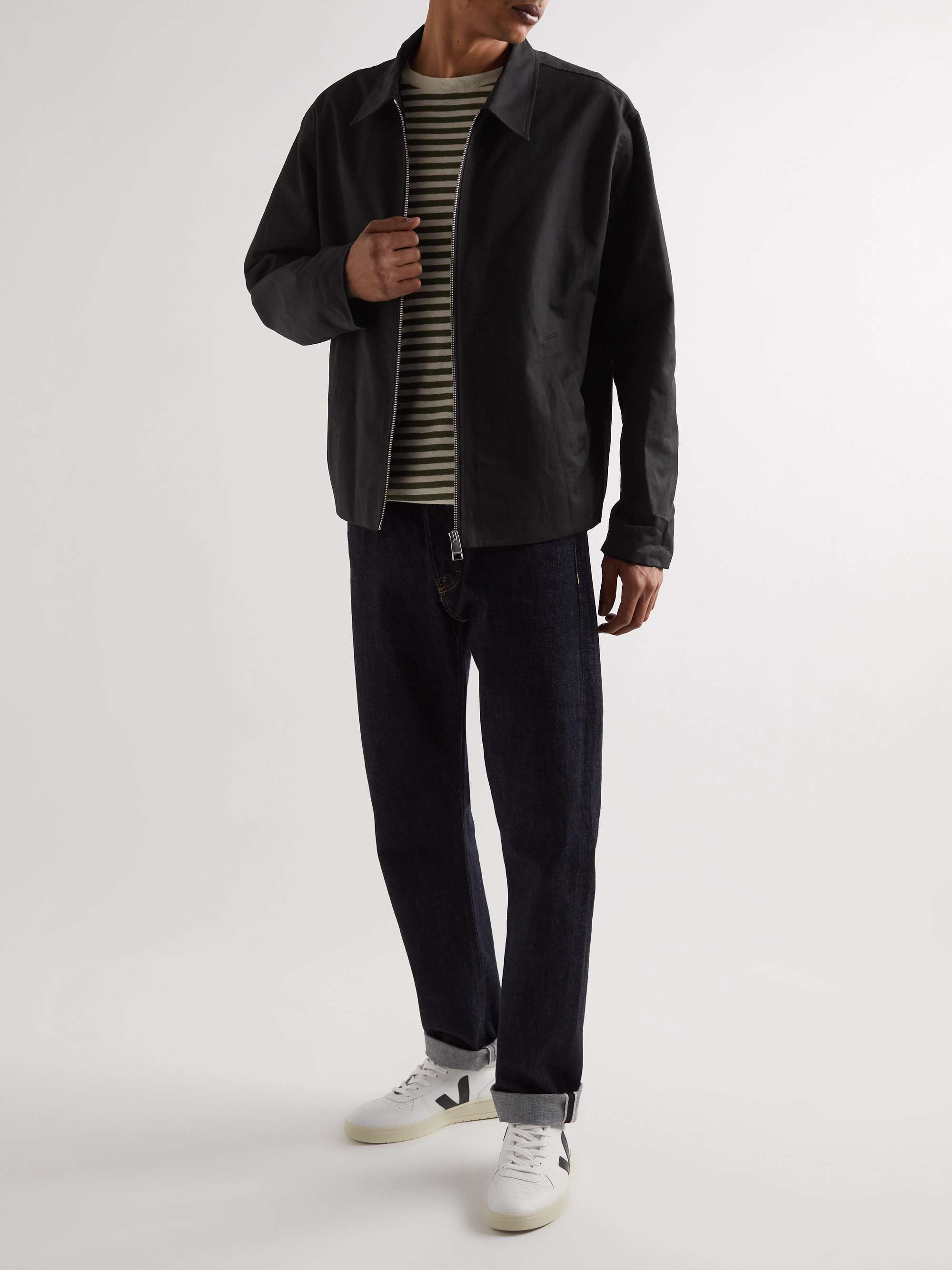 FRAME Cotton and Linen-Blend Twill Blouson Jacket for Men | MR PORTER