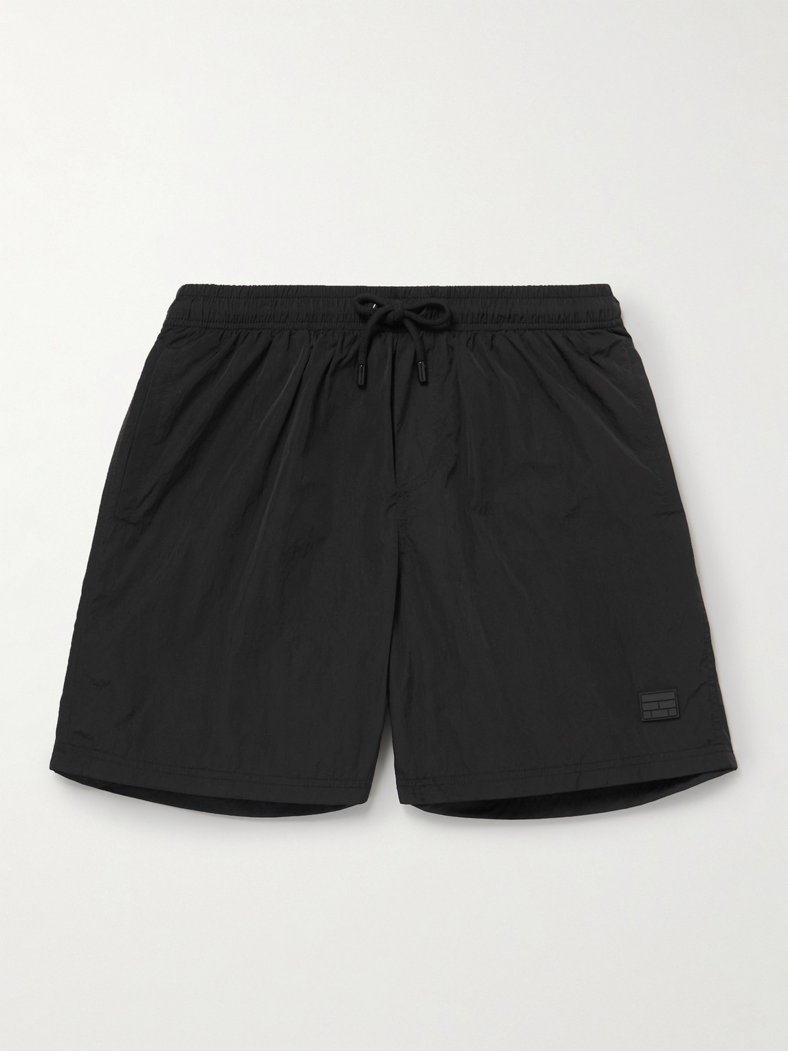 FRAME – Straight-Leg Short-Length Logo-Appliquéd Swim Shorts