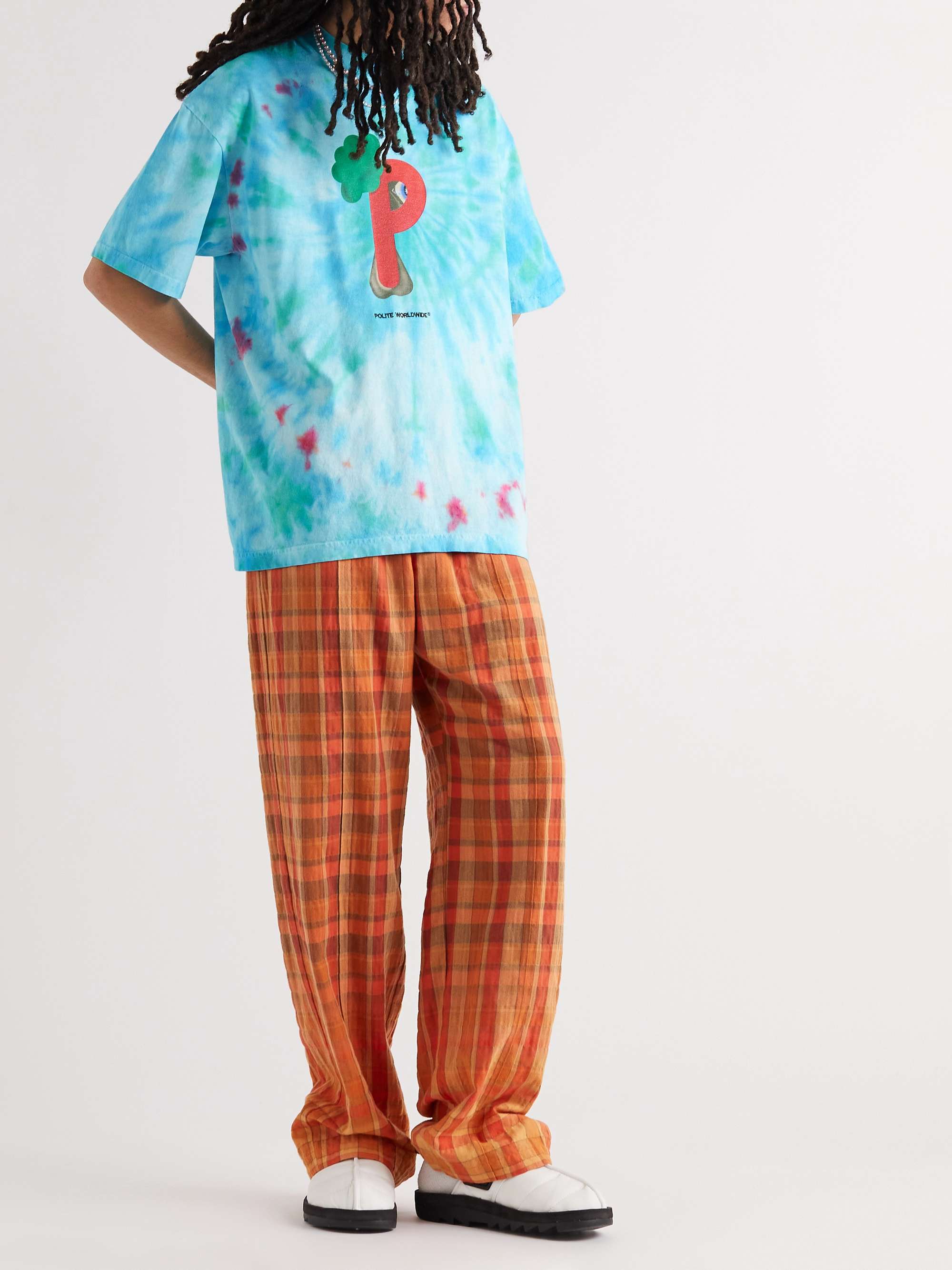 POLITE WORLDWIDE Proccoli Printed Tie-Dyed Cotton-Jersey T-Shirt