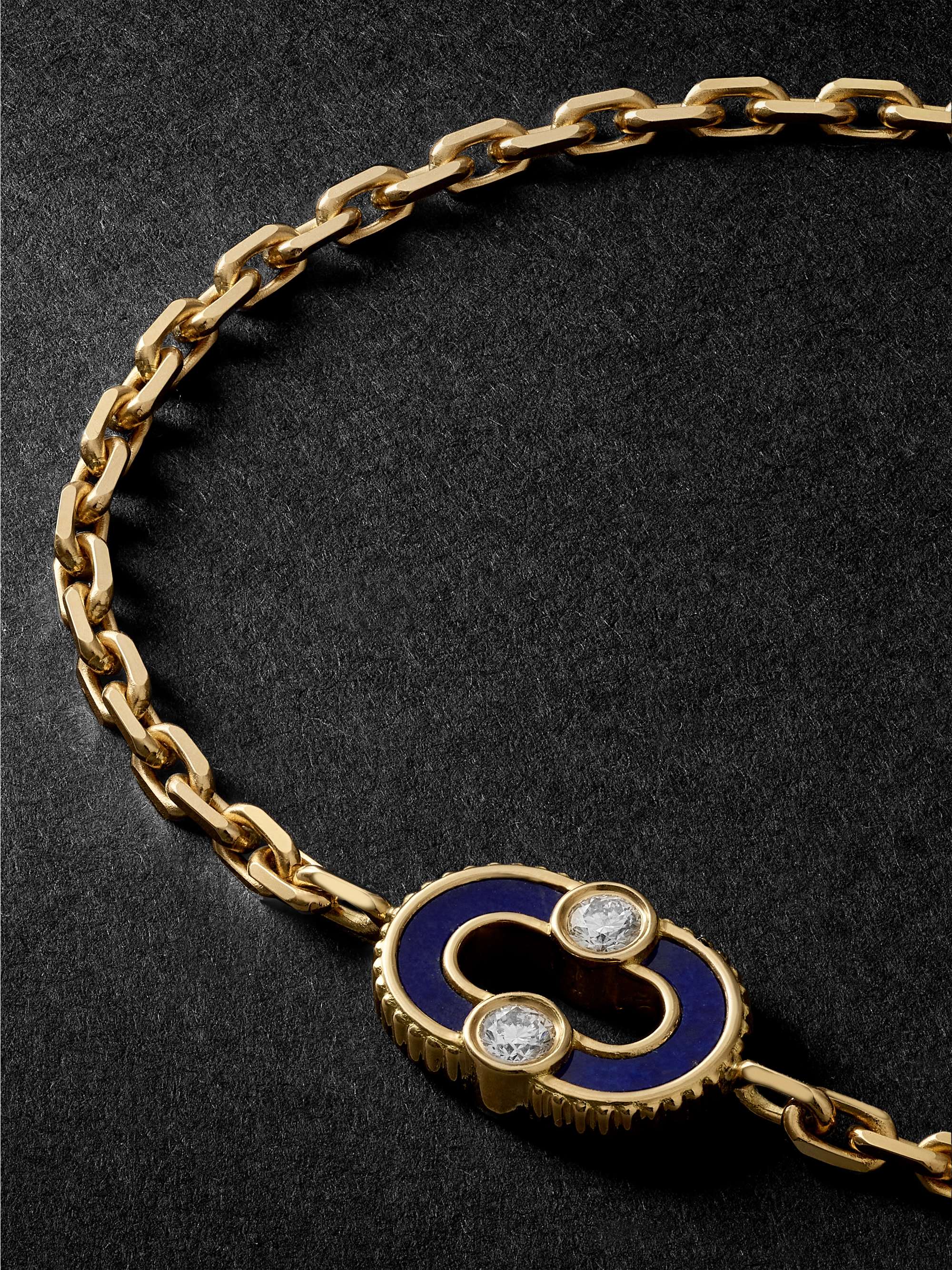 VILTIER Magnetic Gold Multi-Stone Chain Bracelet
