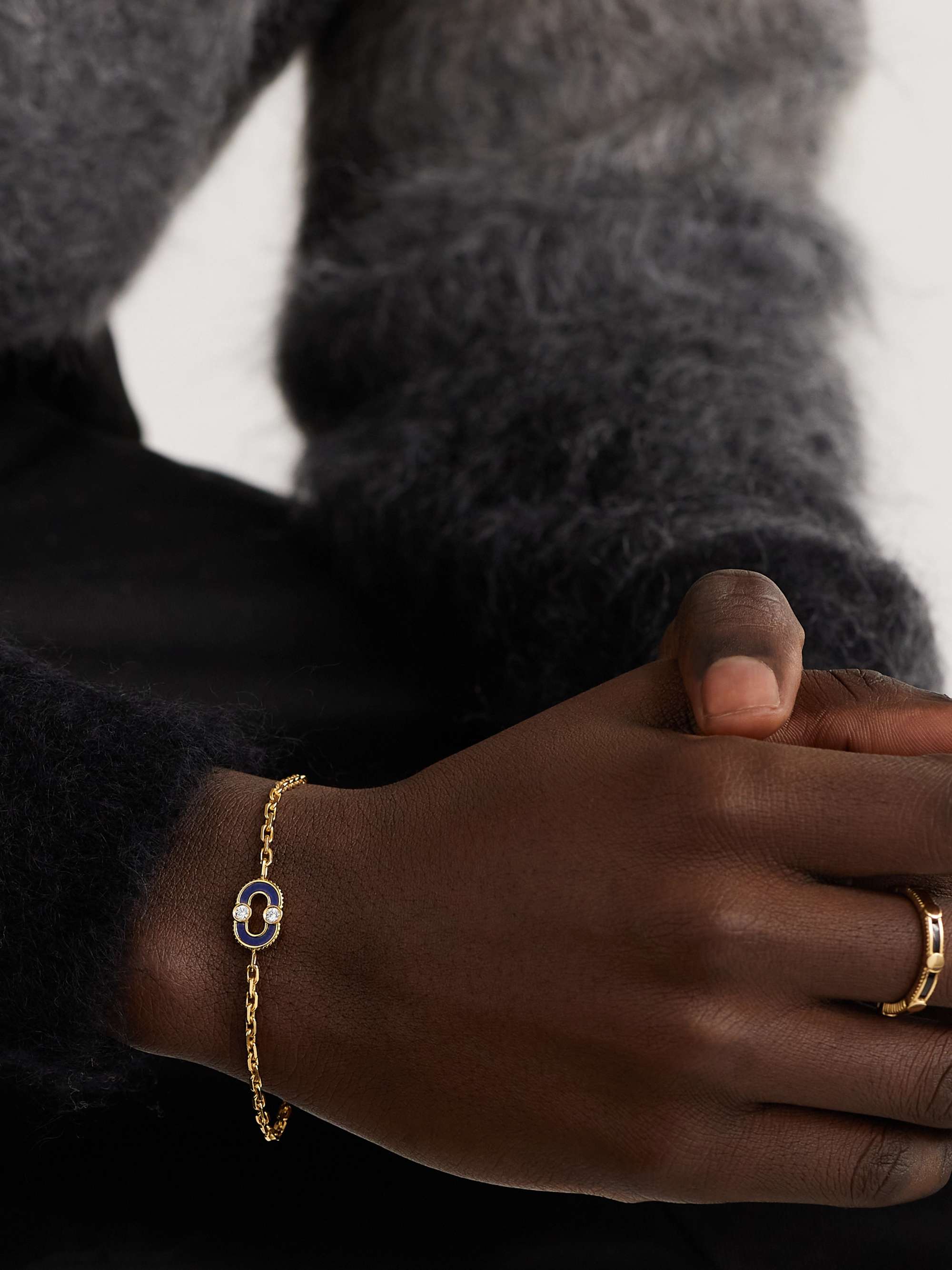 VILTIER Magnetic Gold Multi-Stone Chain Bracelet
