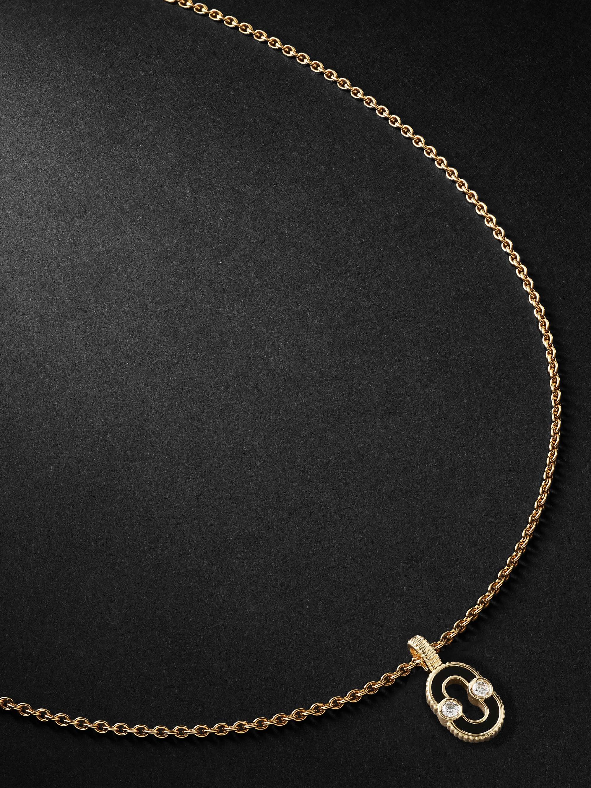 VILTIER Magnetic 18-Karat Gold Multi-Stone Pendant
