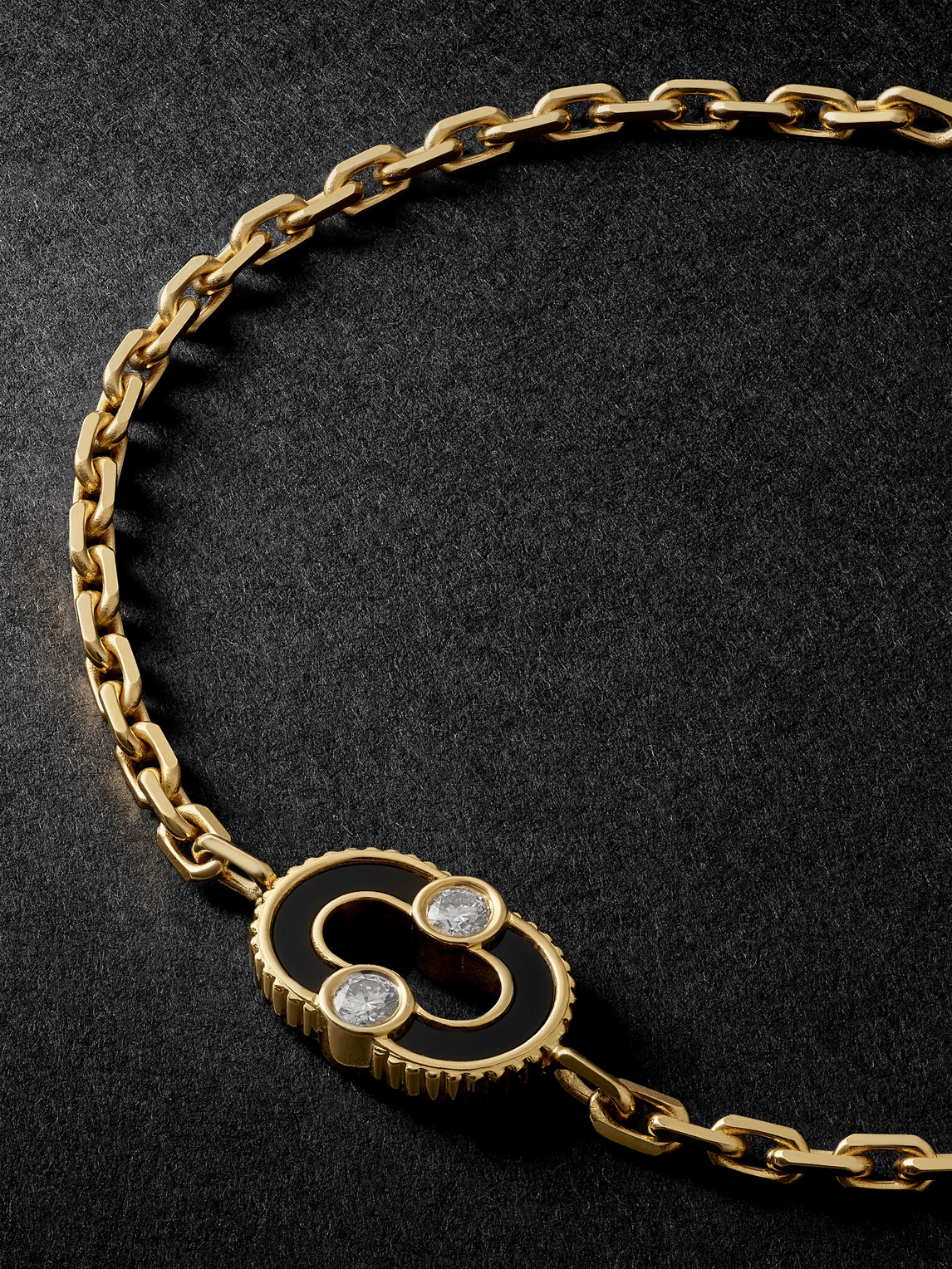  Viltier - Magnetic Gold Multi-stone Bracelet - Men - Gold 