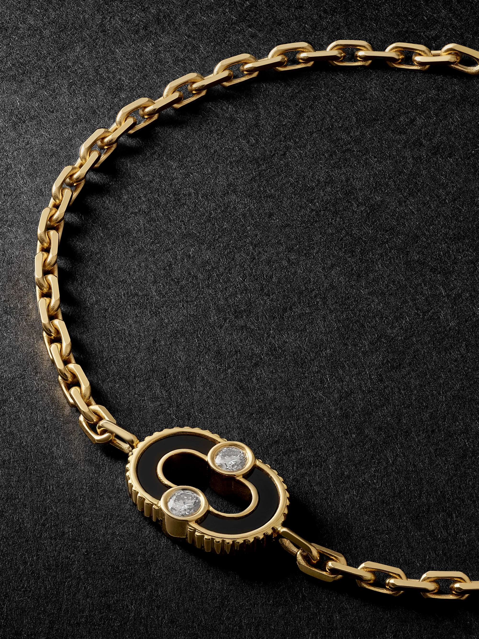 VILTIER Magnetic Gold Multi-Stone Chain Bracelet