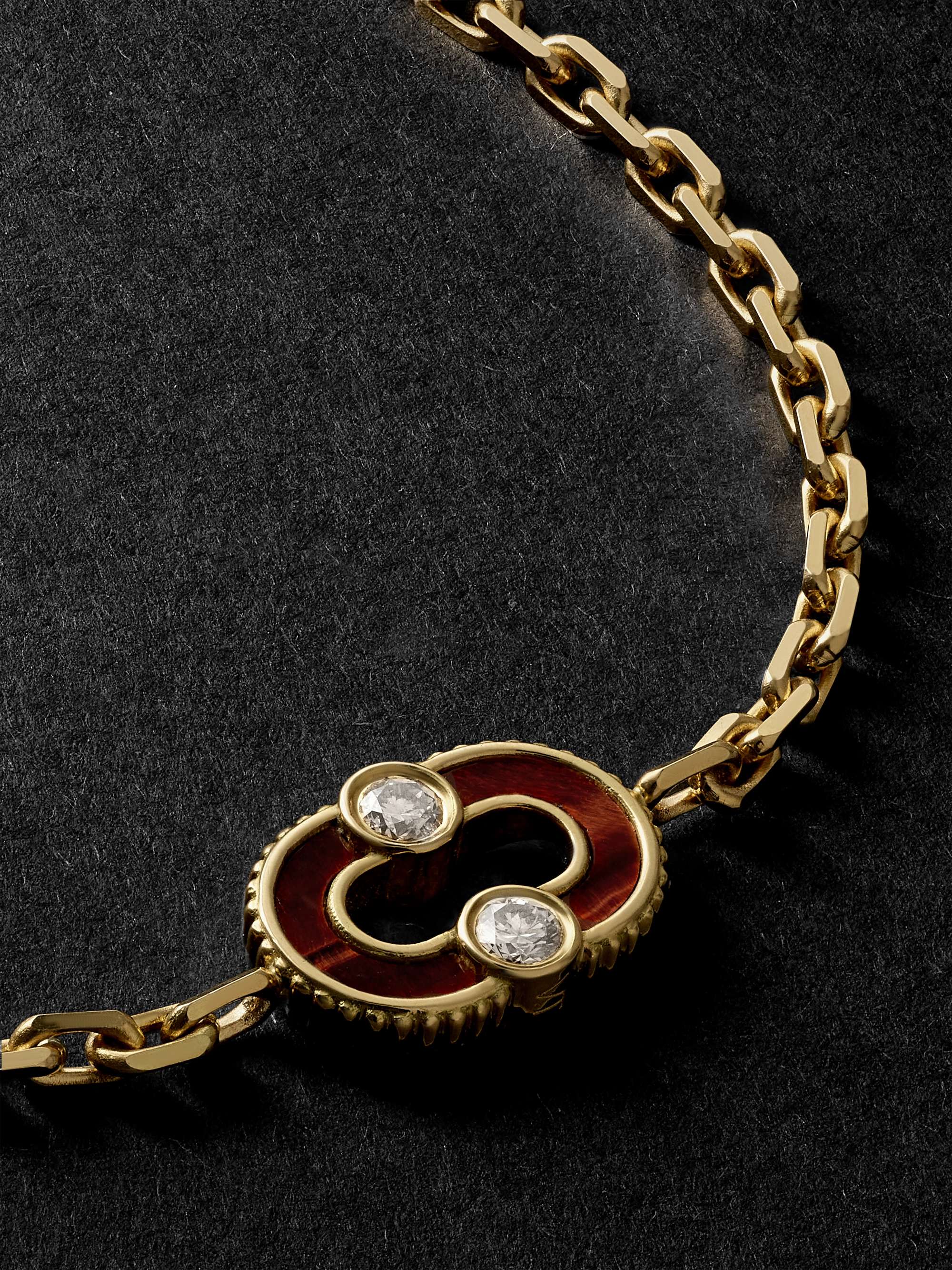 VILTIER Magnetic Gold Multi-Stone Chain Bracelet