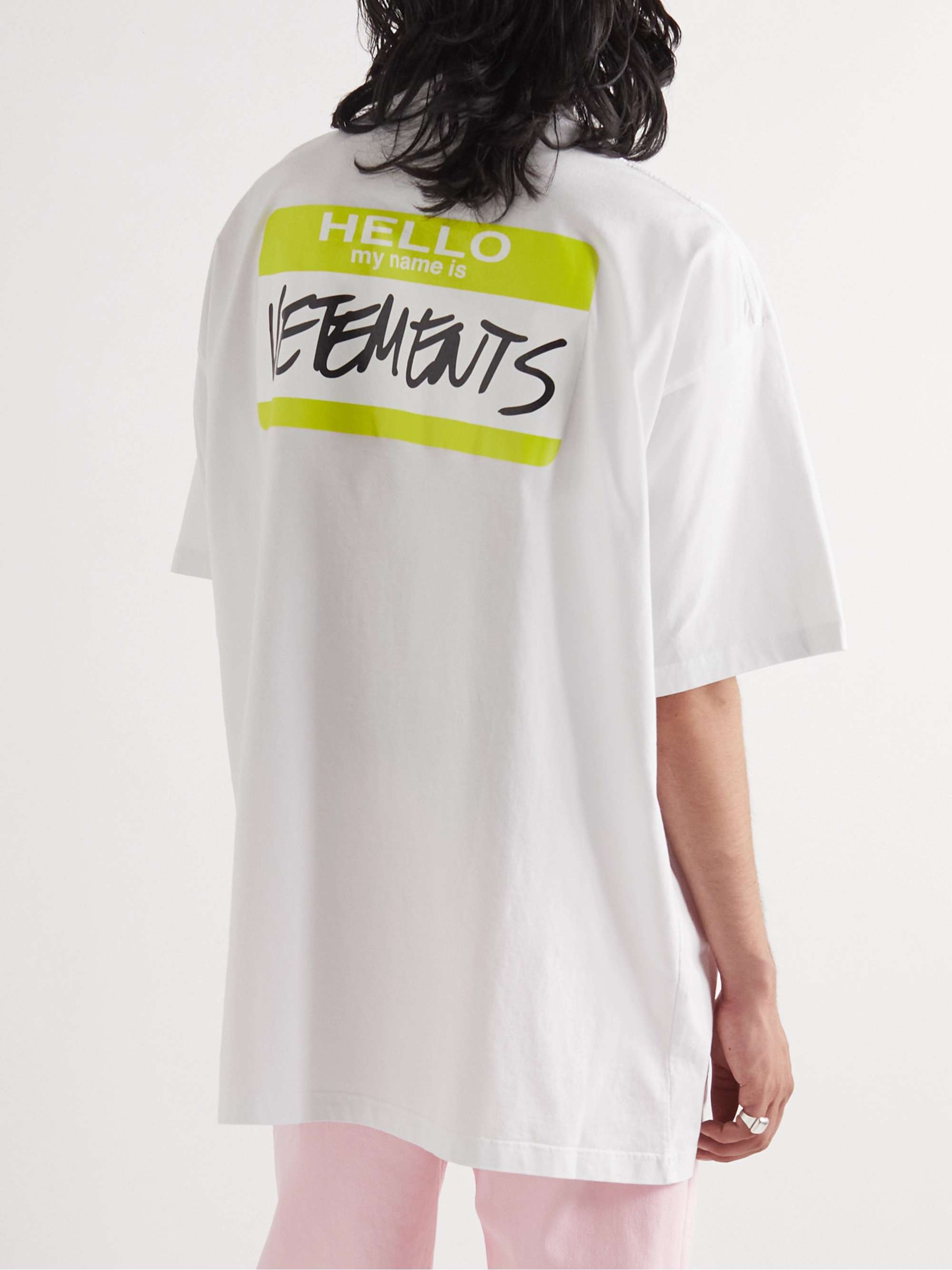 VETEMENTS Oversized Logo-Print Cotton-Jersey T-Shirt