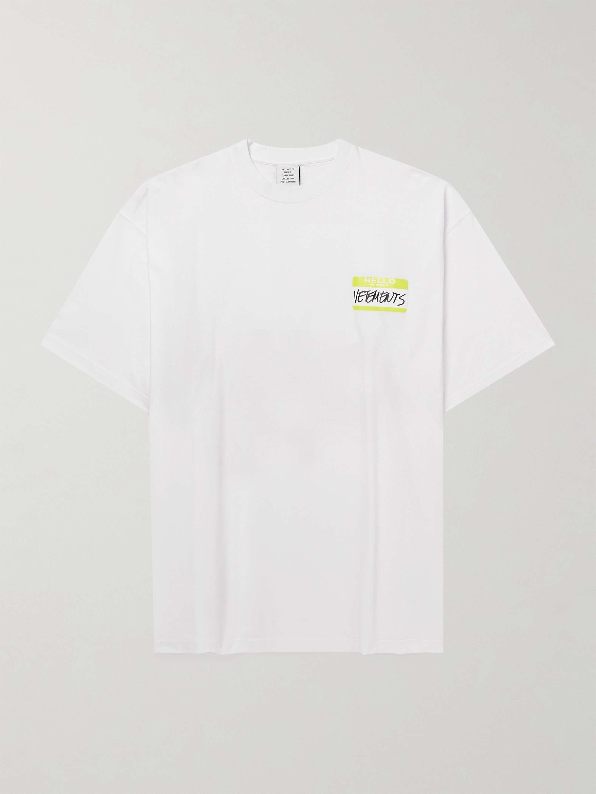VETEMENTS Oversized Logo-Print Cotton-Jersey T-Shirt