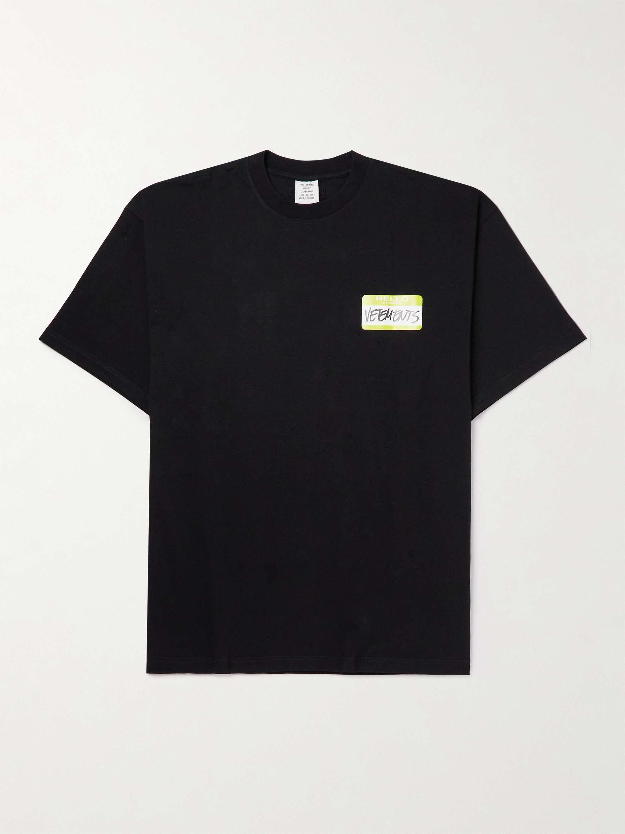 VETEMENTS Oversized Logo-Print Cotton-Jersey T-Shirt