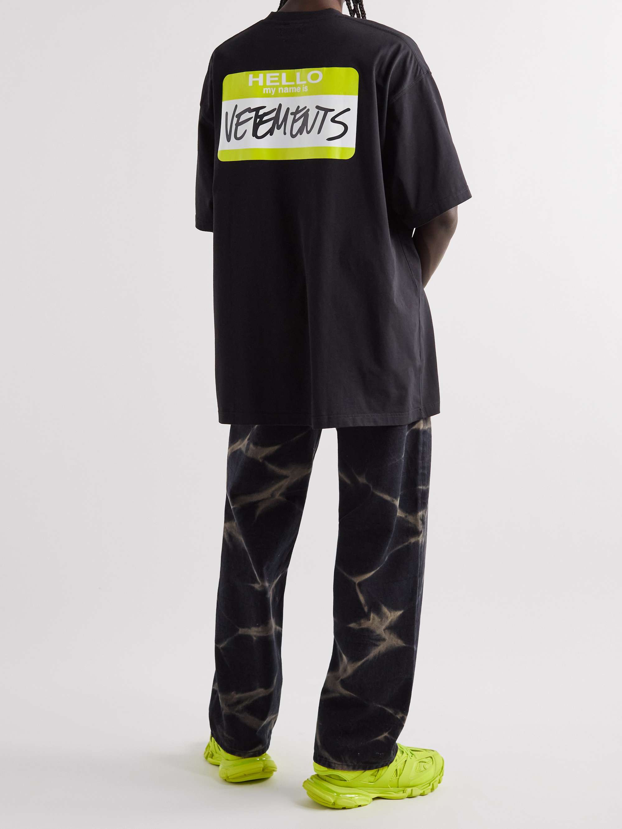 VETEMENTS Oversized Logo-Print Cotton-Jersey T-Shirt