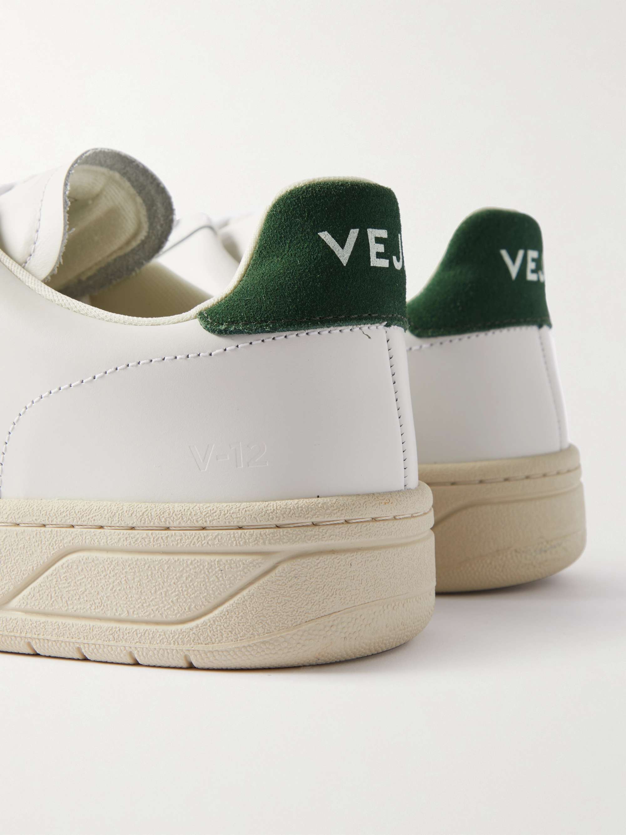 VEJA V-12 Suede-Trimmed Leather Sneakers