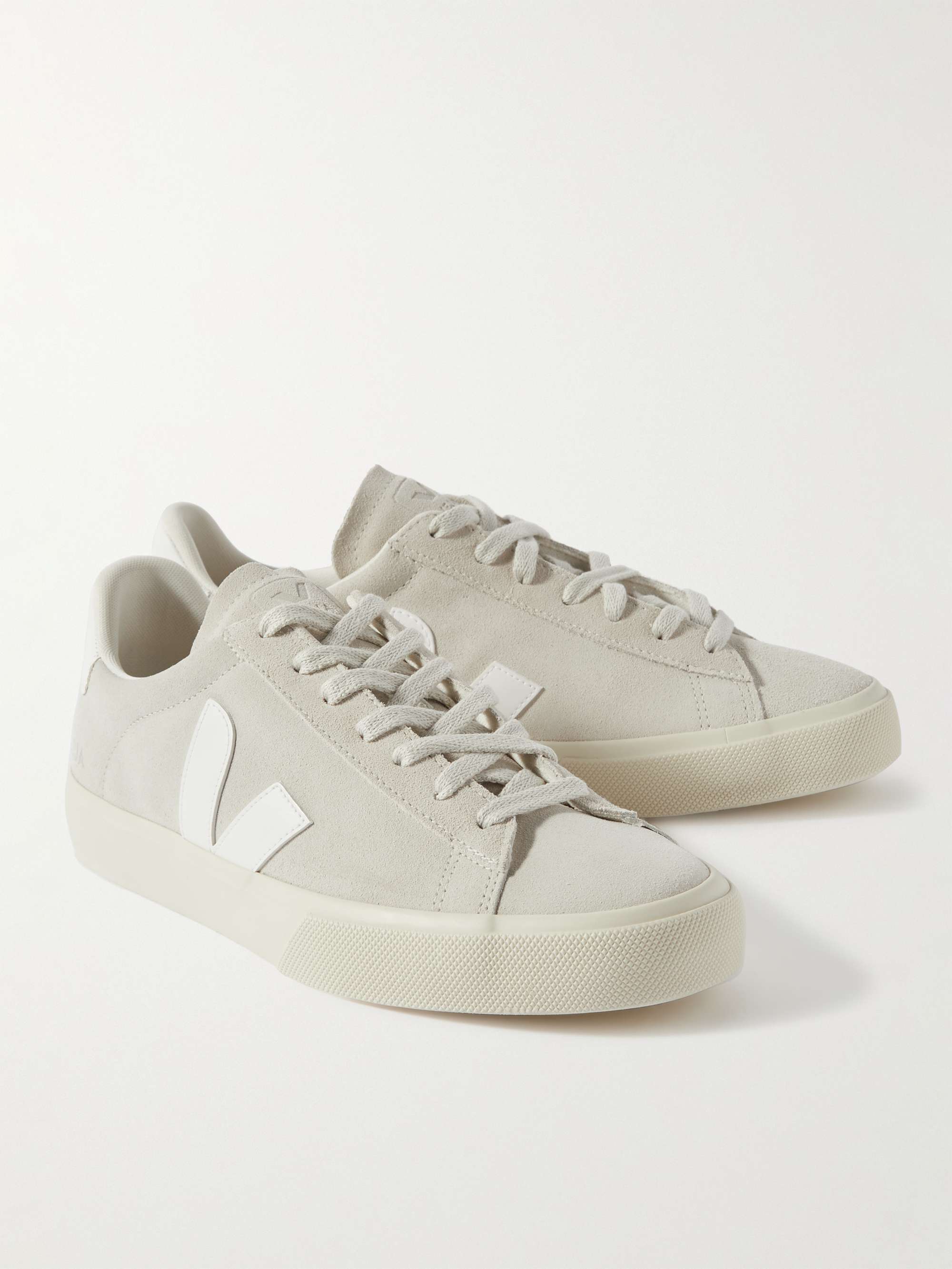 VEJA Campo Leather-Trimmed Suede Sneakers
