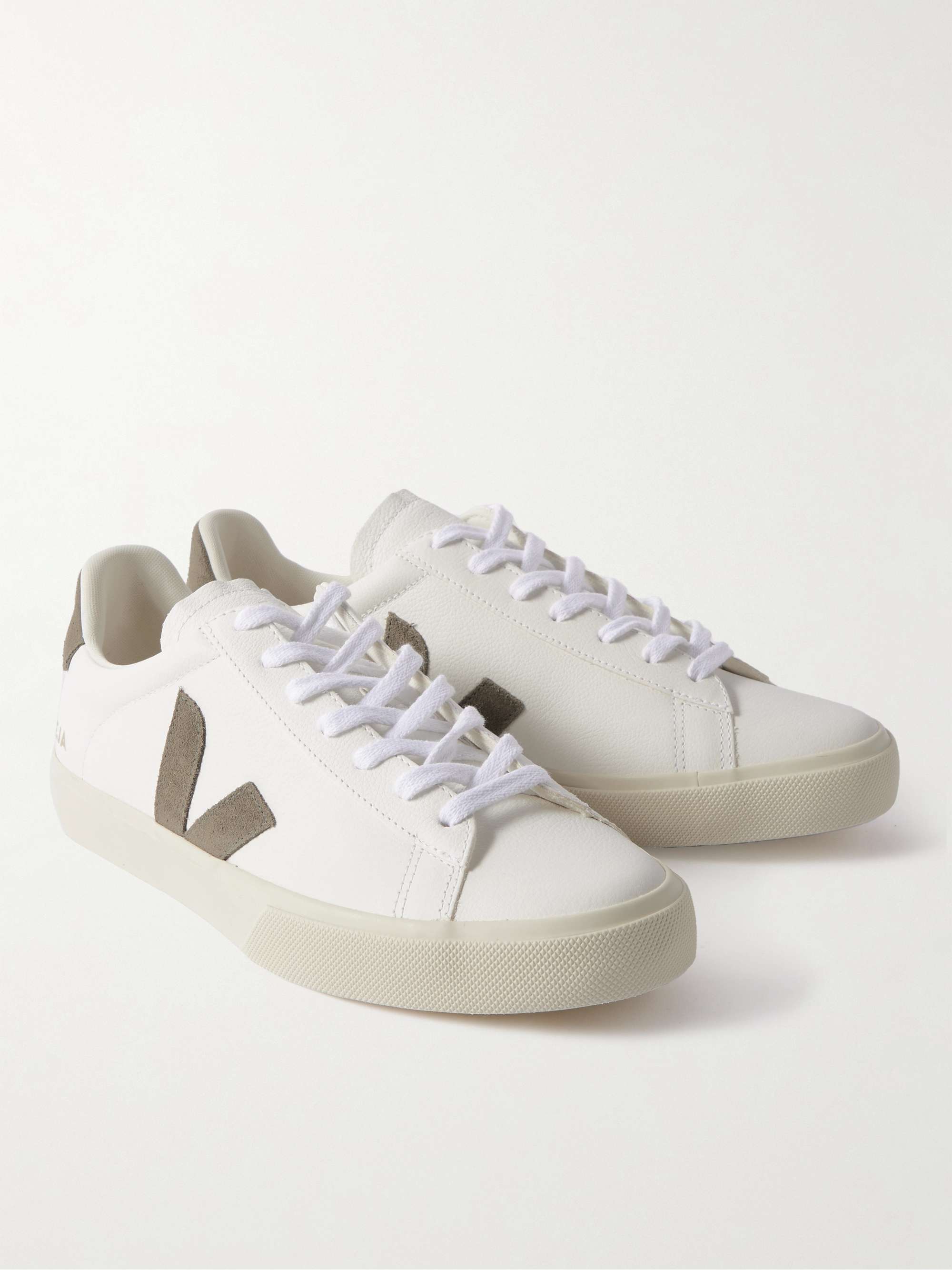 VEJA Campo Suede-Trimmed Leather Sneakers