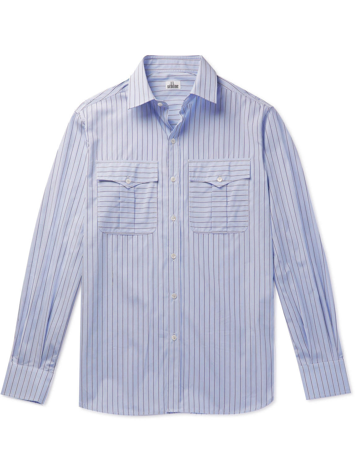 Safari Pinstriped Cotton-Poplin Shirt