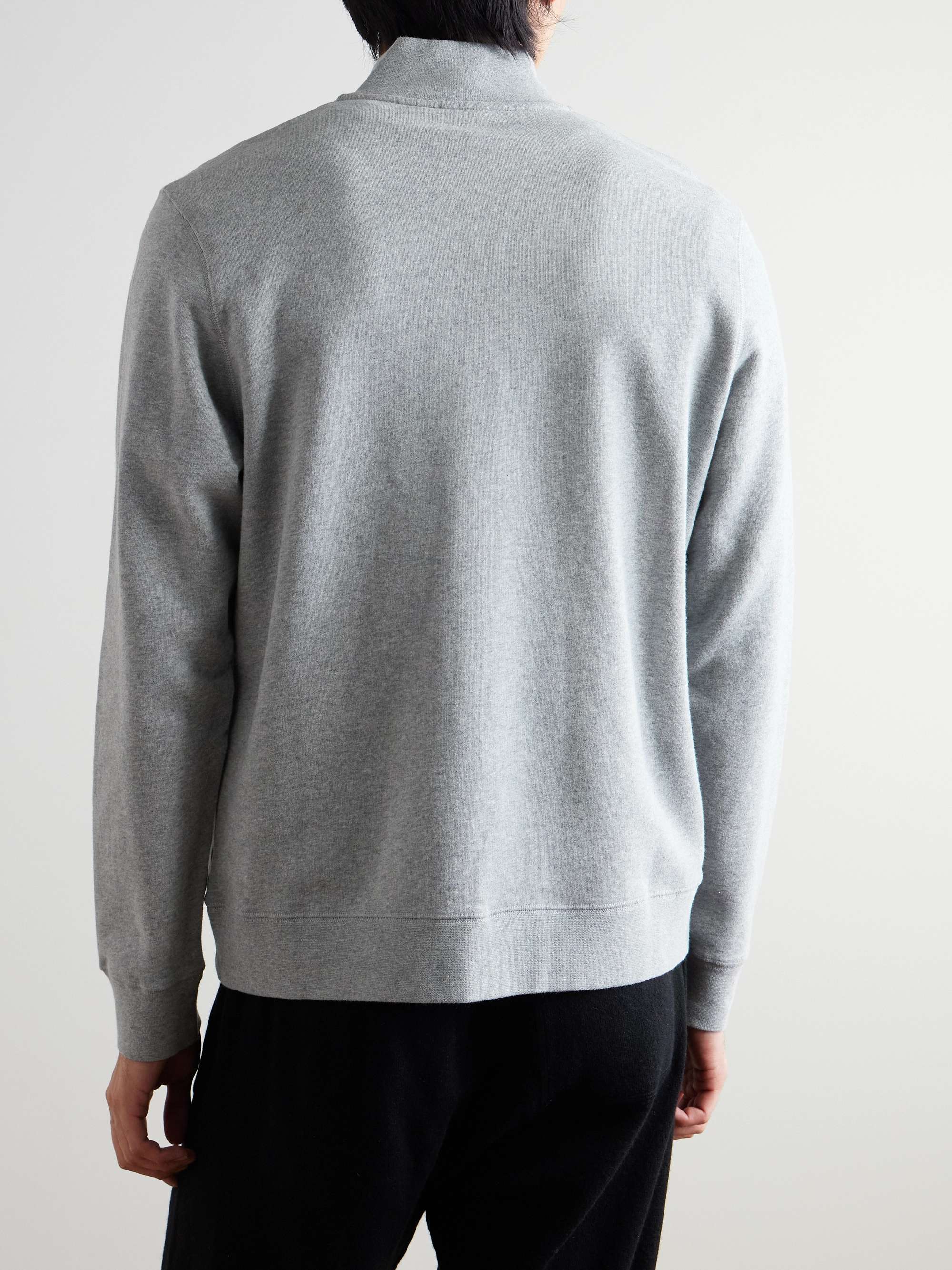 SUNSPEL Felpa in jersey di cotone con mezza zip