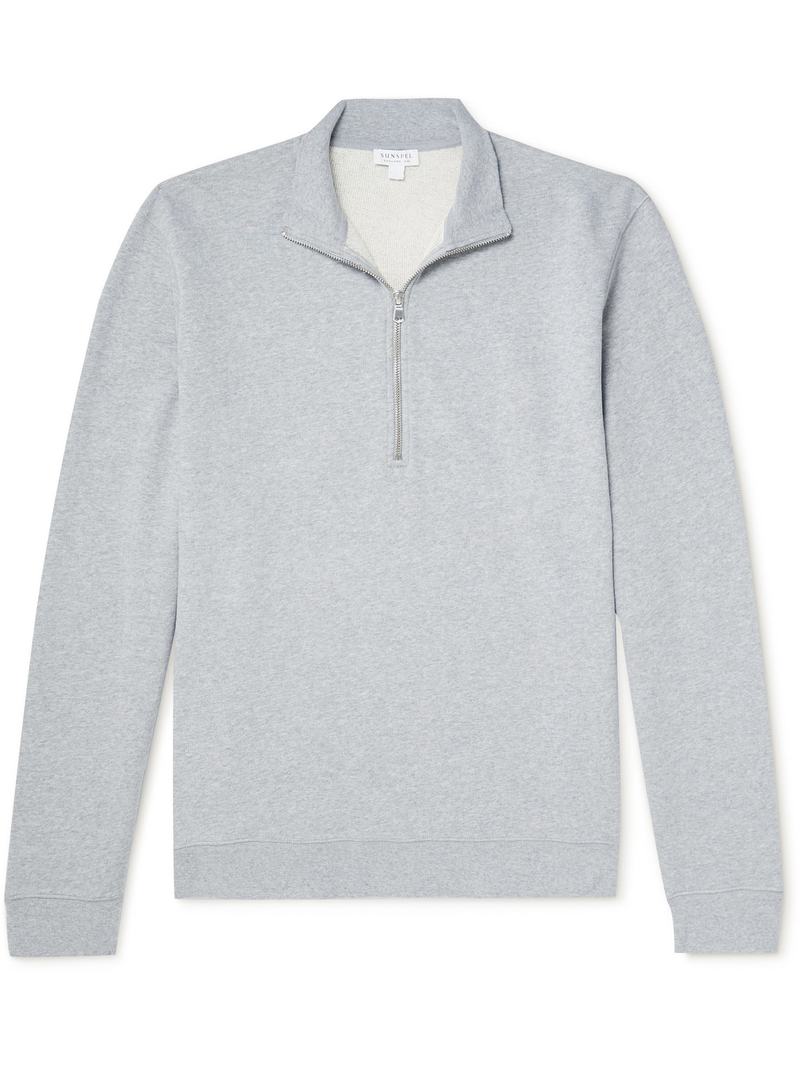 Cotton-Jersey Half-Zip Sweatshirt