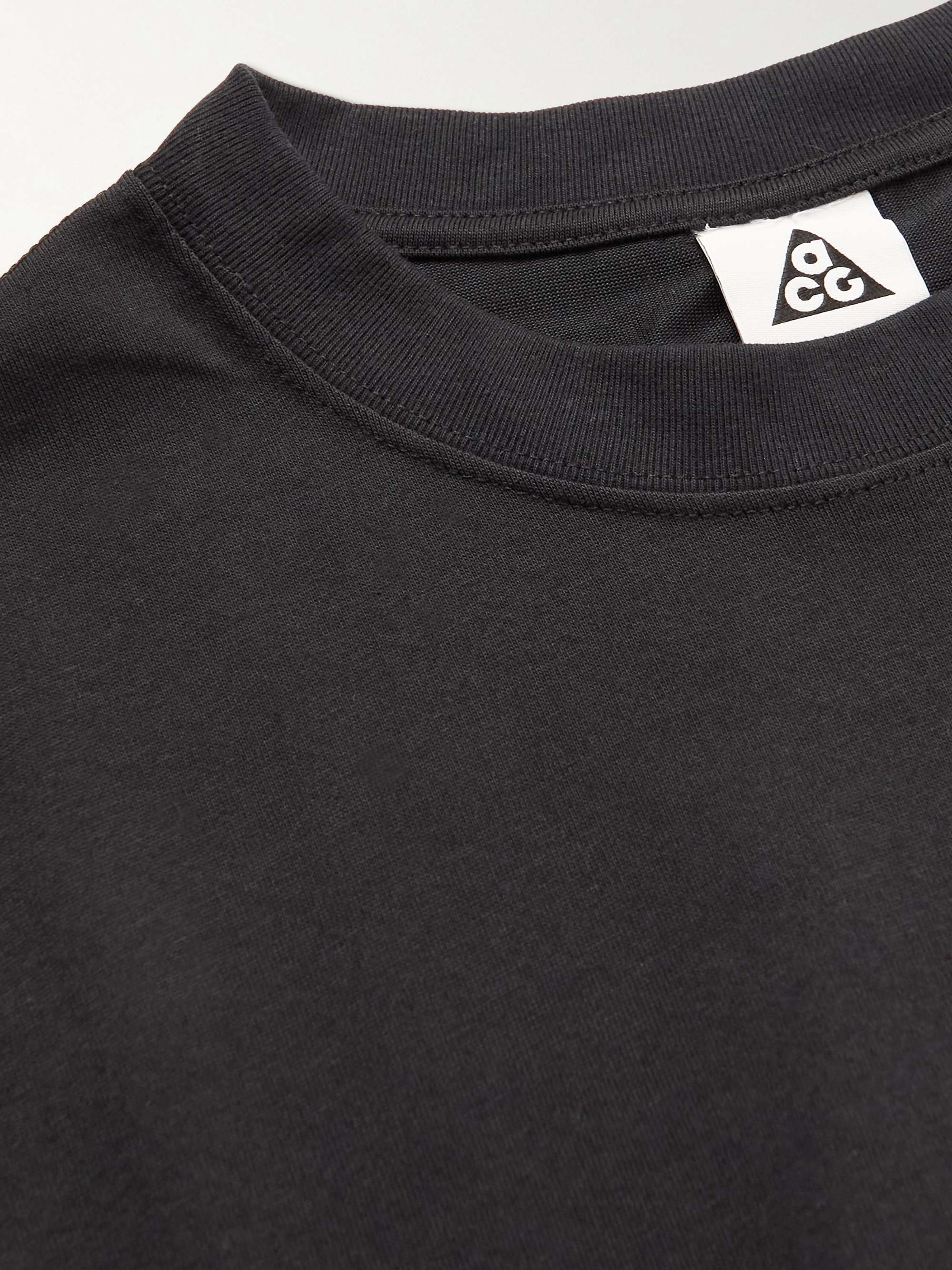NIKE Embroidered Cotton-Jersey T-Shirt