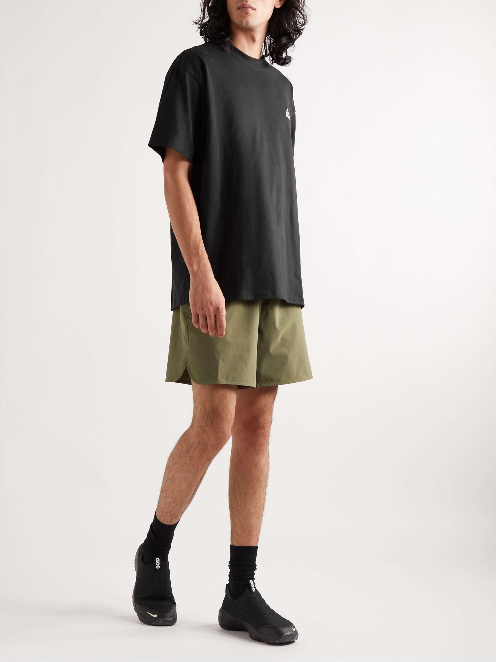 NIKE Embroidered Cotton-Jersey T-Shirt