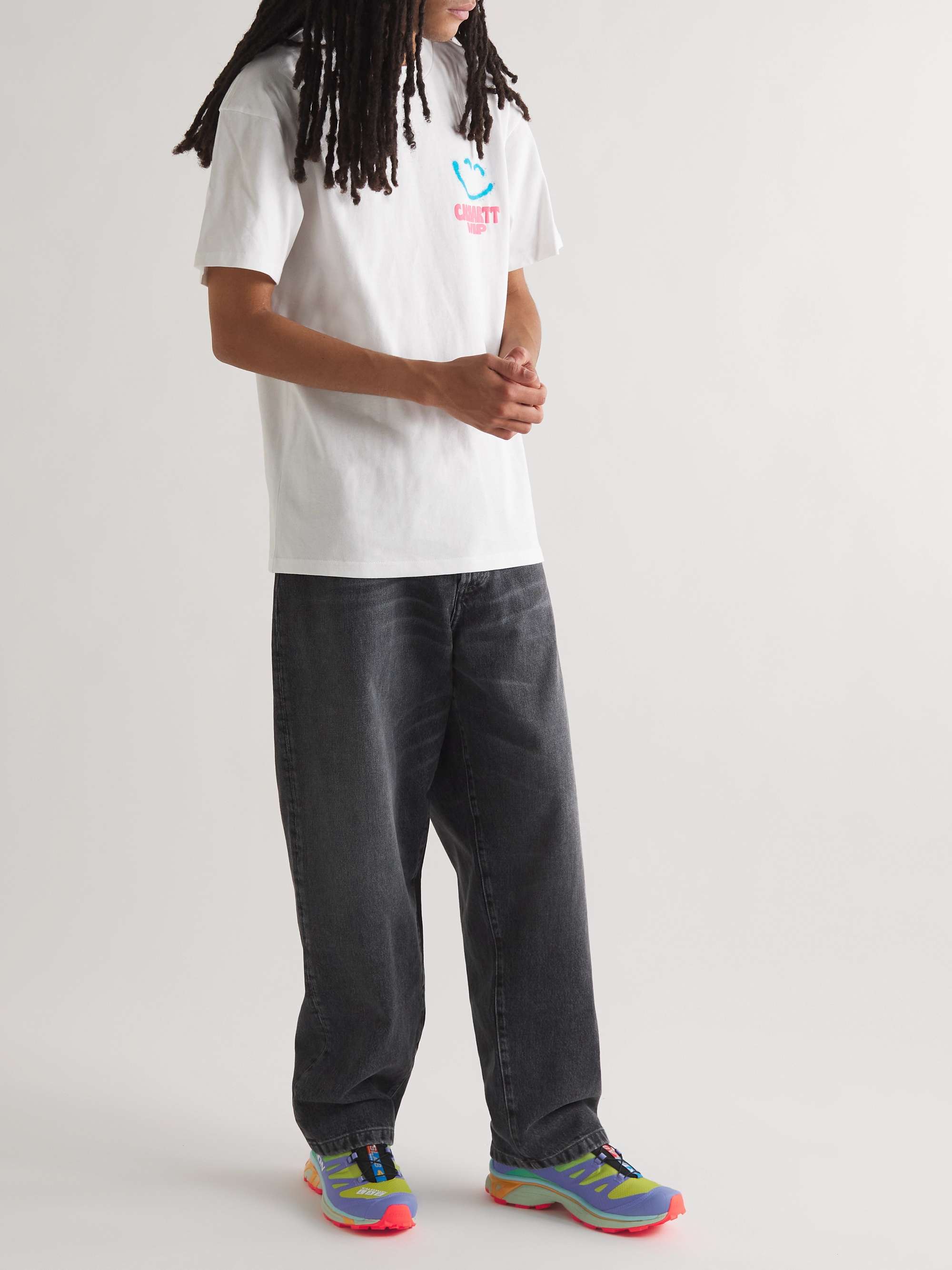 CARHARTT WIP Happy Script Logo-Appliquéd Cotton-Jersey T-Shirt