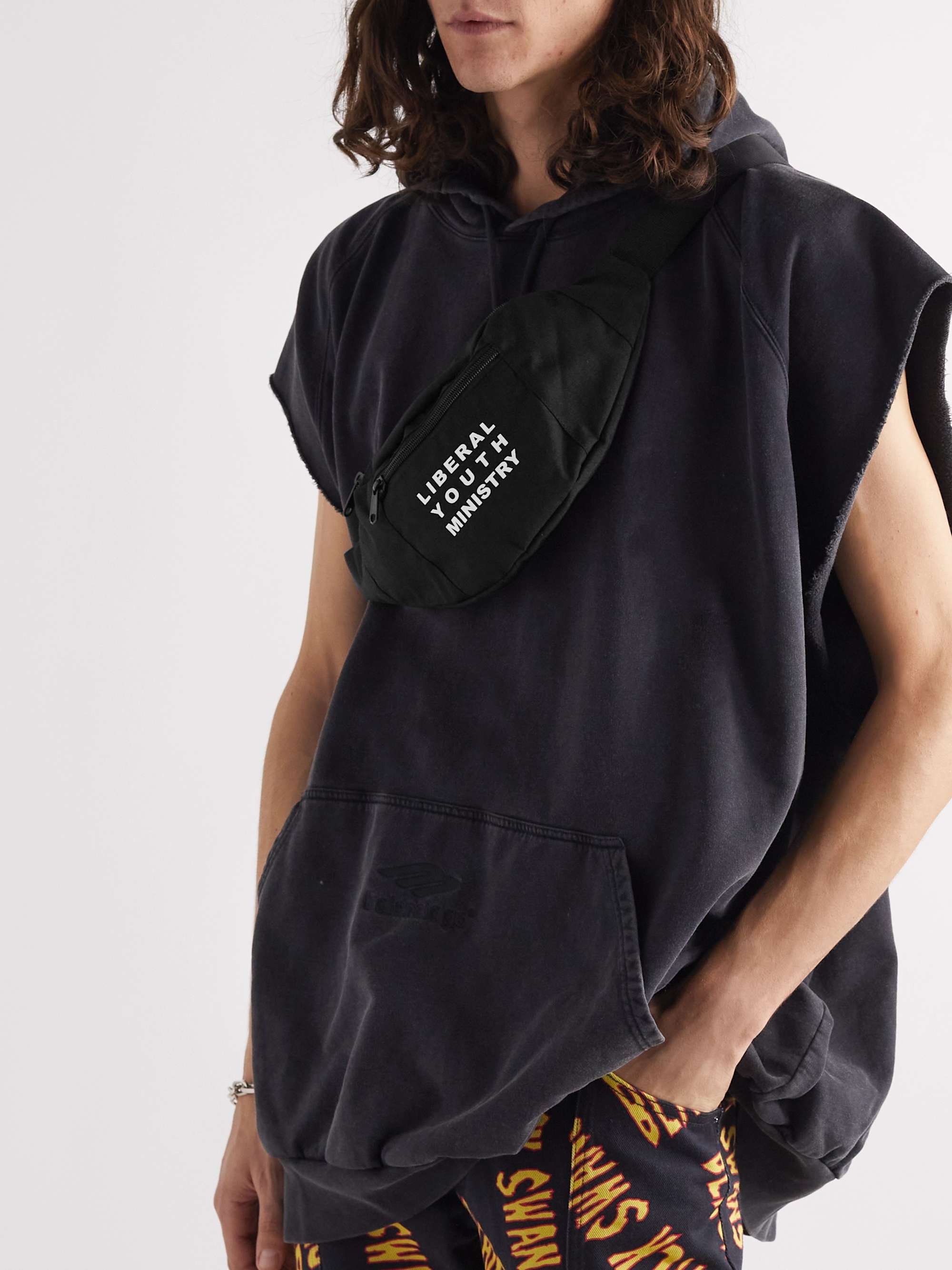 LIBERAL YOUTH MINISTRY Logo-Print Shell Belt Bag