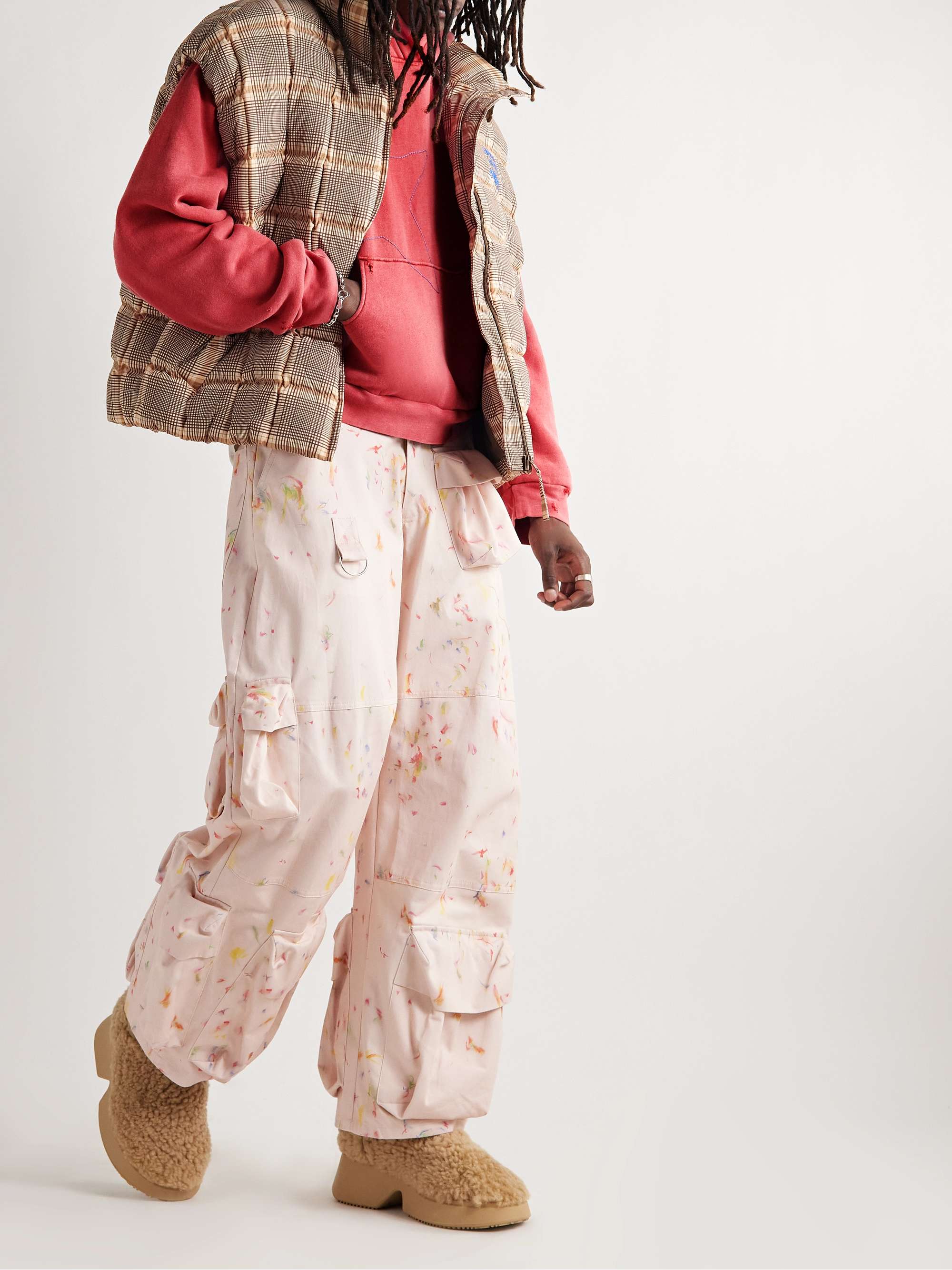 LIBERAL YOUTH MINISTRY Distressed Embroidered CottonBlend Jersey