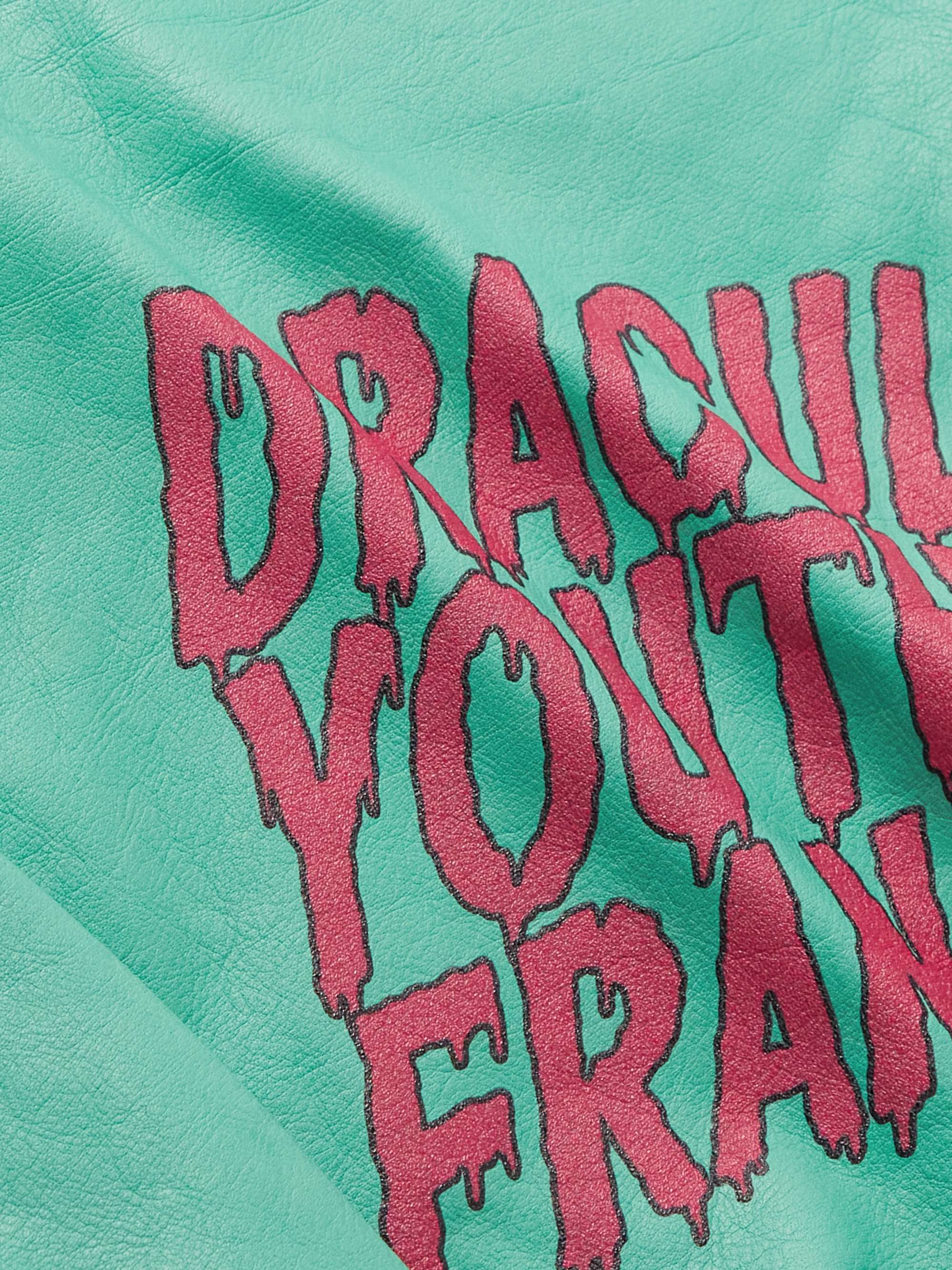 LIBERAL YOUTH MINISTRY Embellished ColourBlock Leather Varsity Jacket