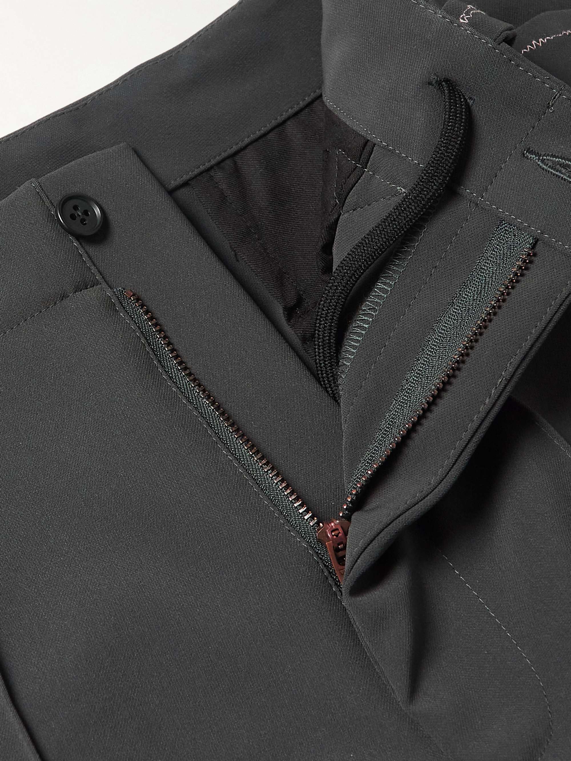 NEEDLES Slim-Fit Flared Logo-Embroidered Shell Trousers