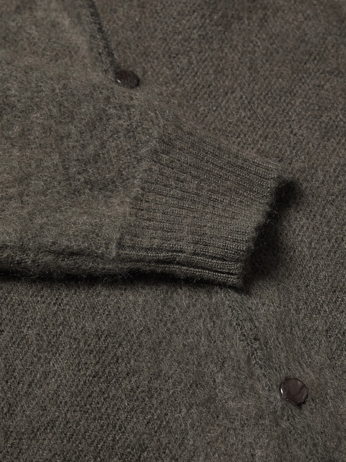 Mohair Cardigan In Charcoal