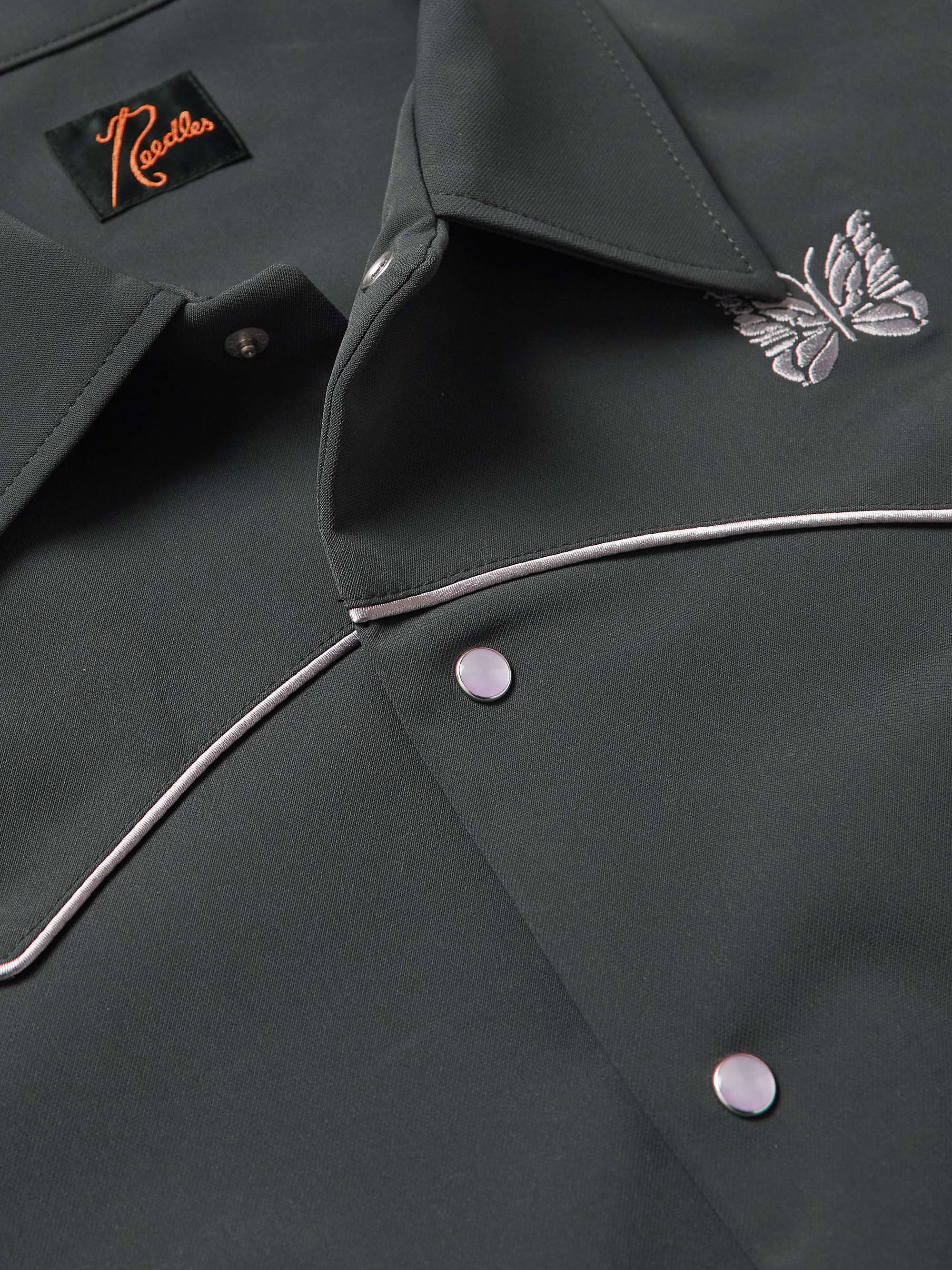 NEEDLES Piped Logo-Embroidered Shell Jacket
