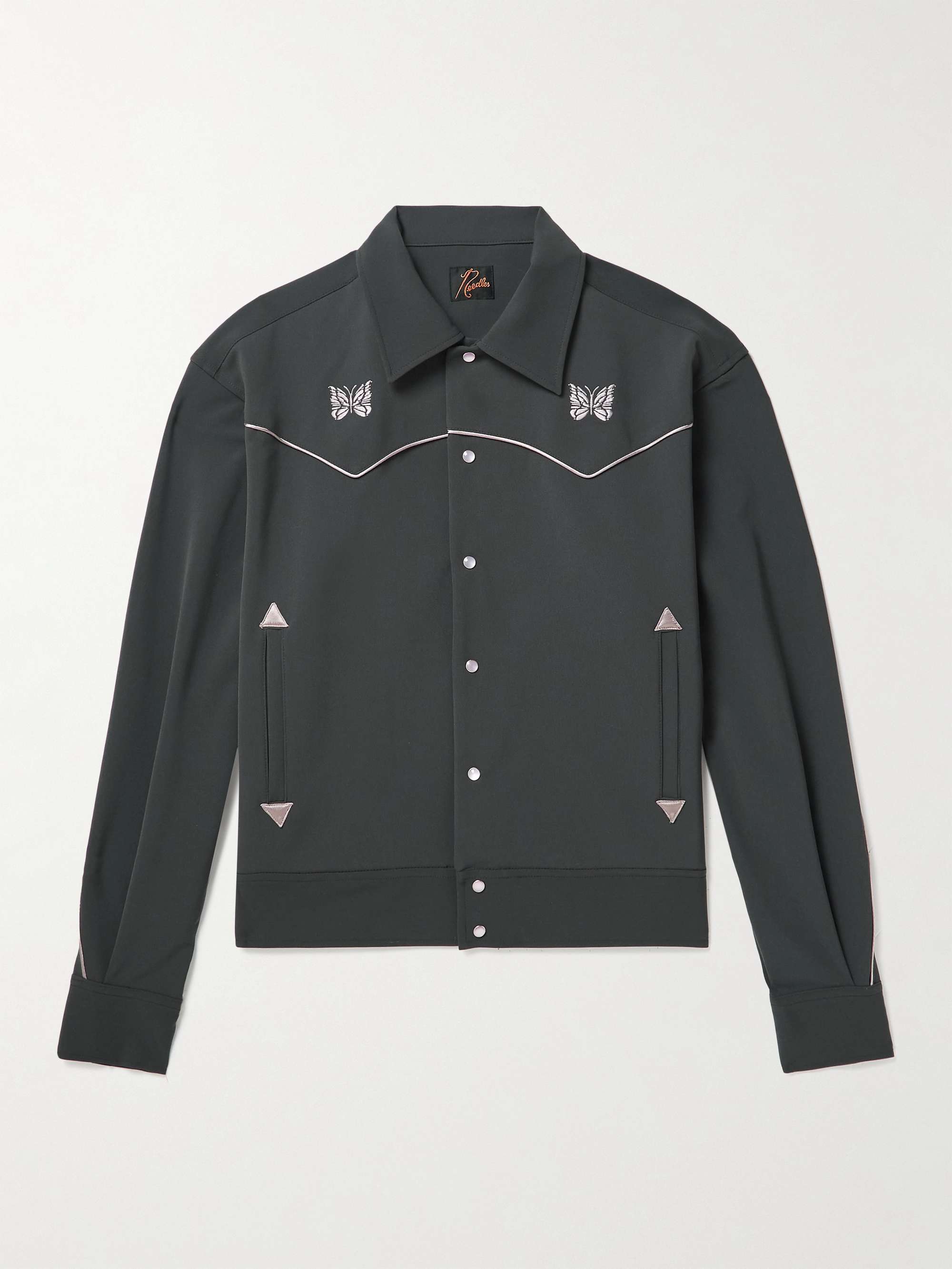 NEEDLES Piped Logo-Embroidered Shell Jacket