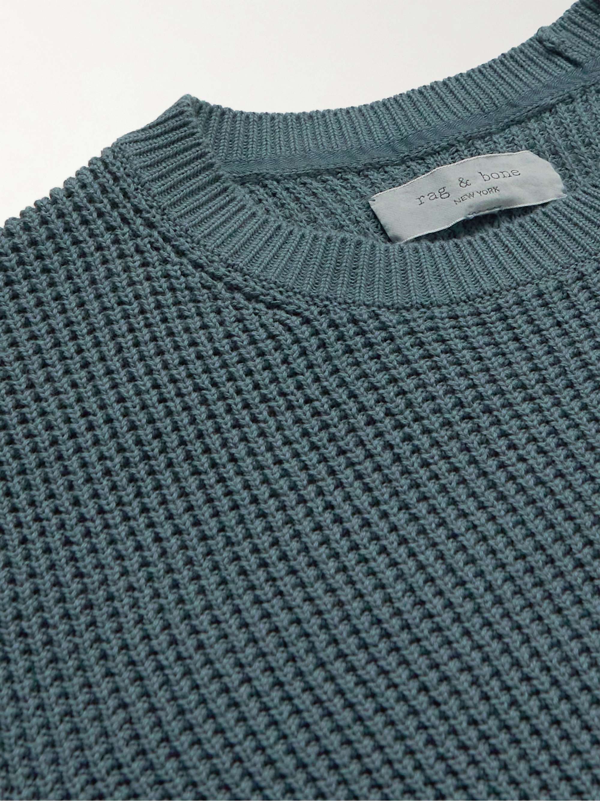 RAG & BONE ICONS Dexter Waffle-Knit Cotton Sweater for Men | MR PORTER