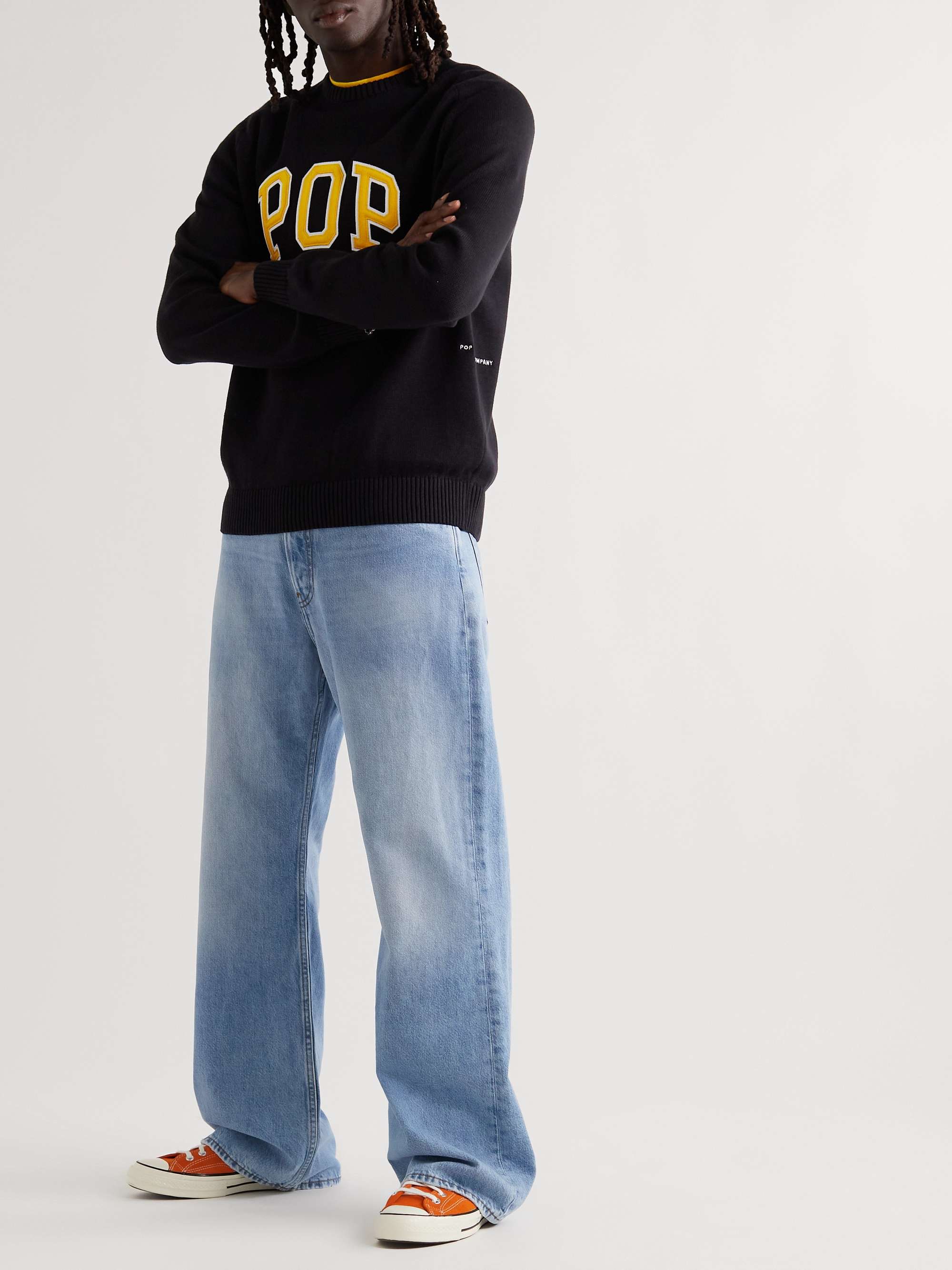Arch Logo-Appliquéd Cotton Sweater