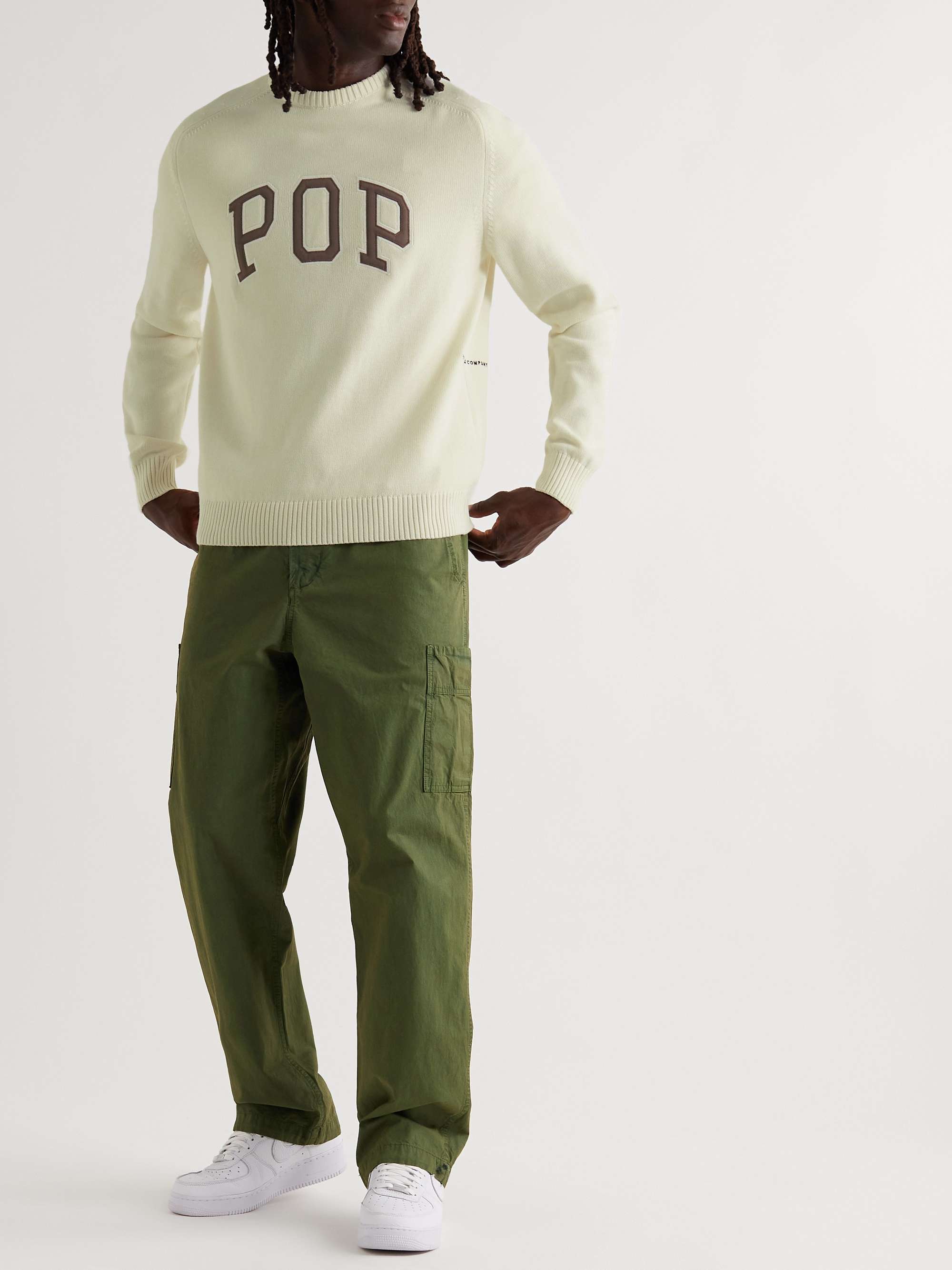 Arch Logo-Appliquéd Cotton Sweater