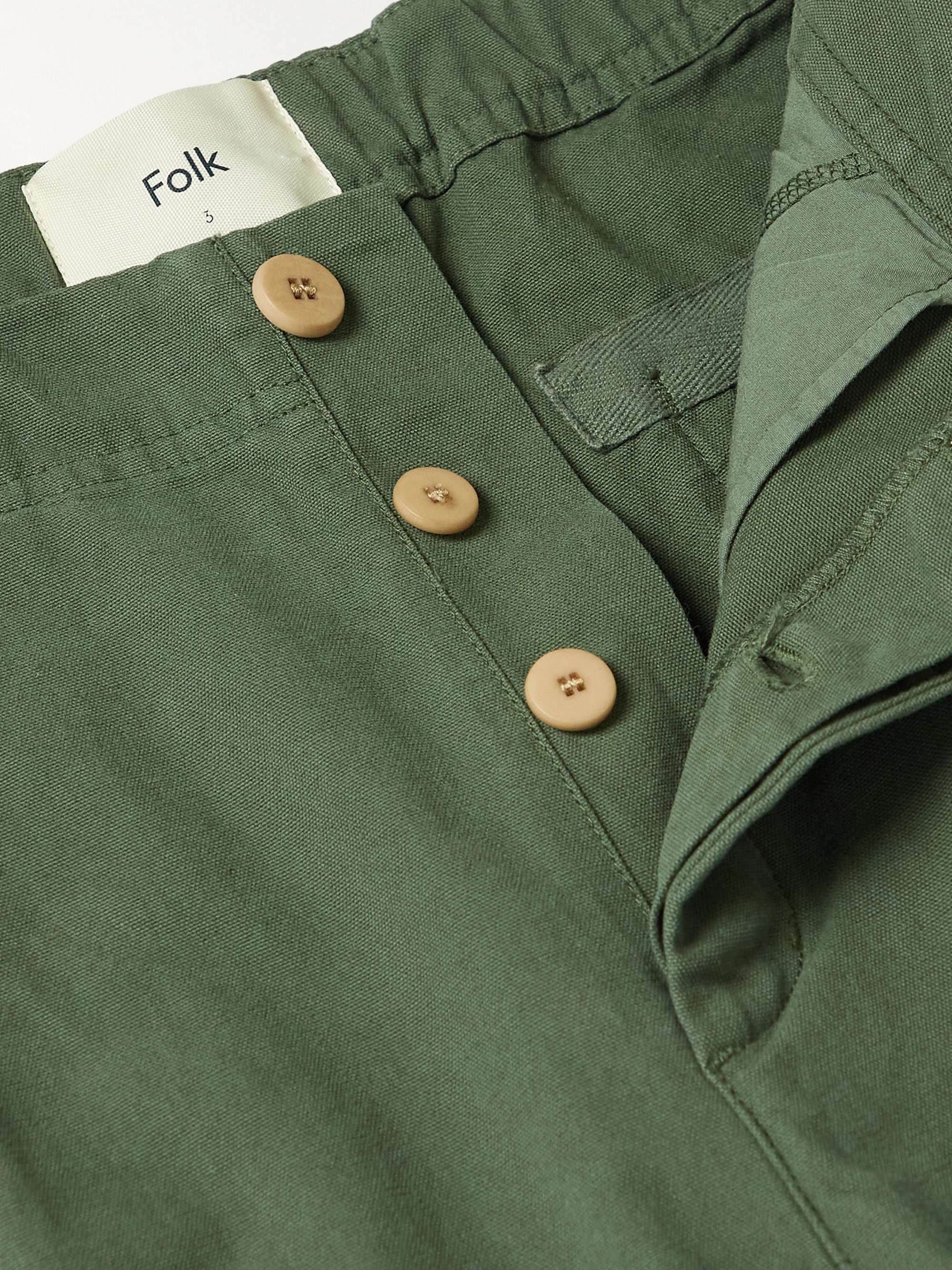 FOLK Assembly Brushed Cotton-Twill Trousers