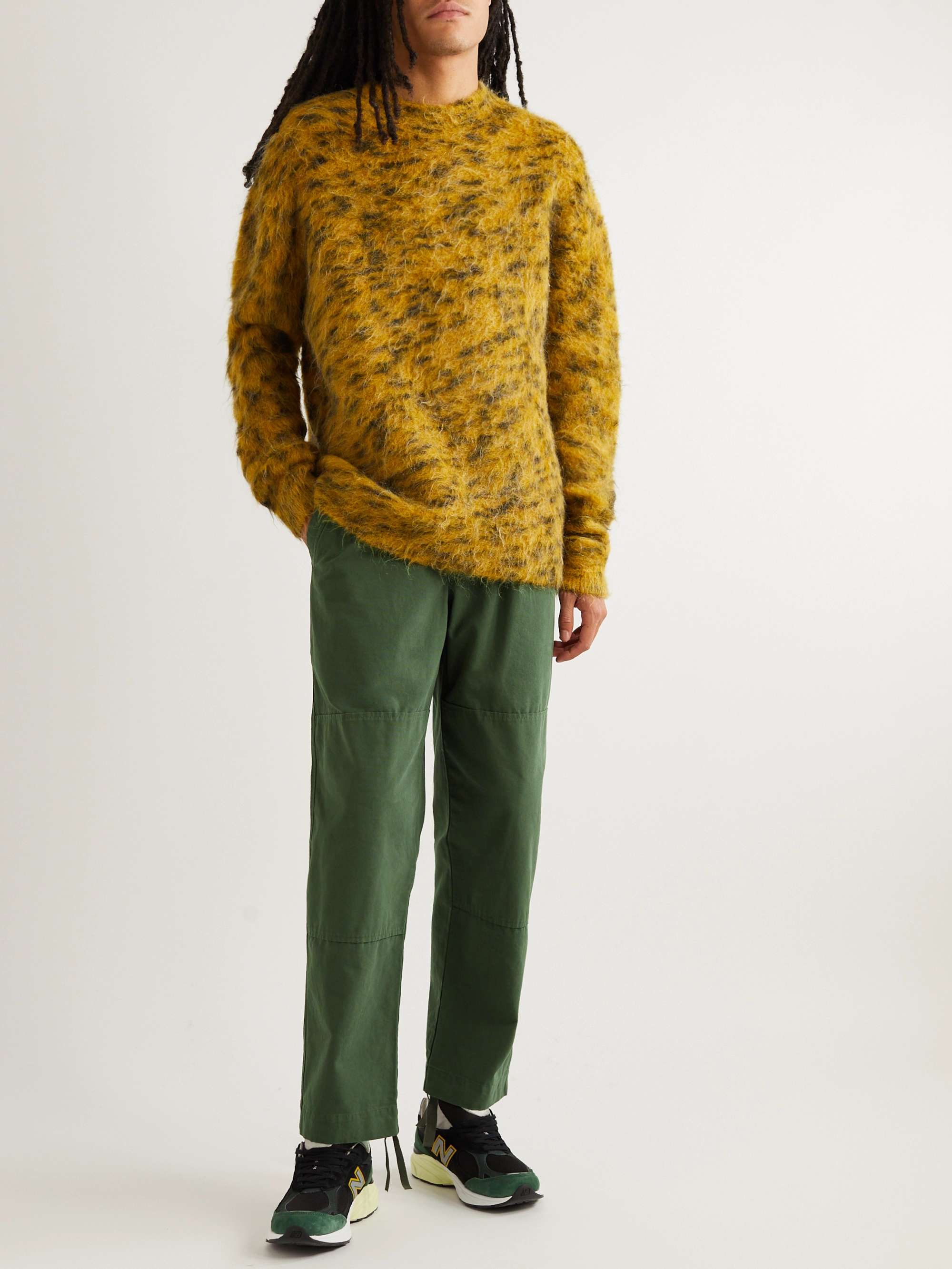 FOLK Assembly Brushed Cotton-Twill Trousers