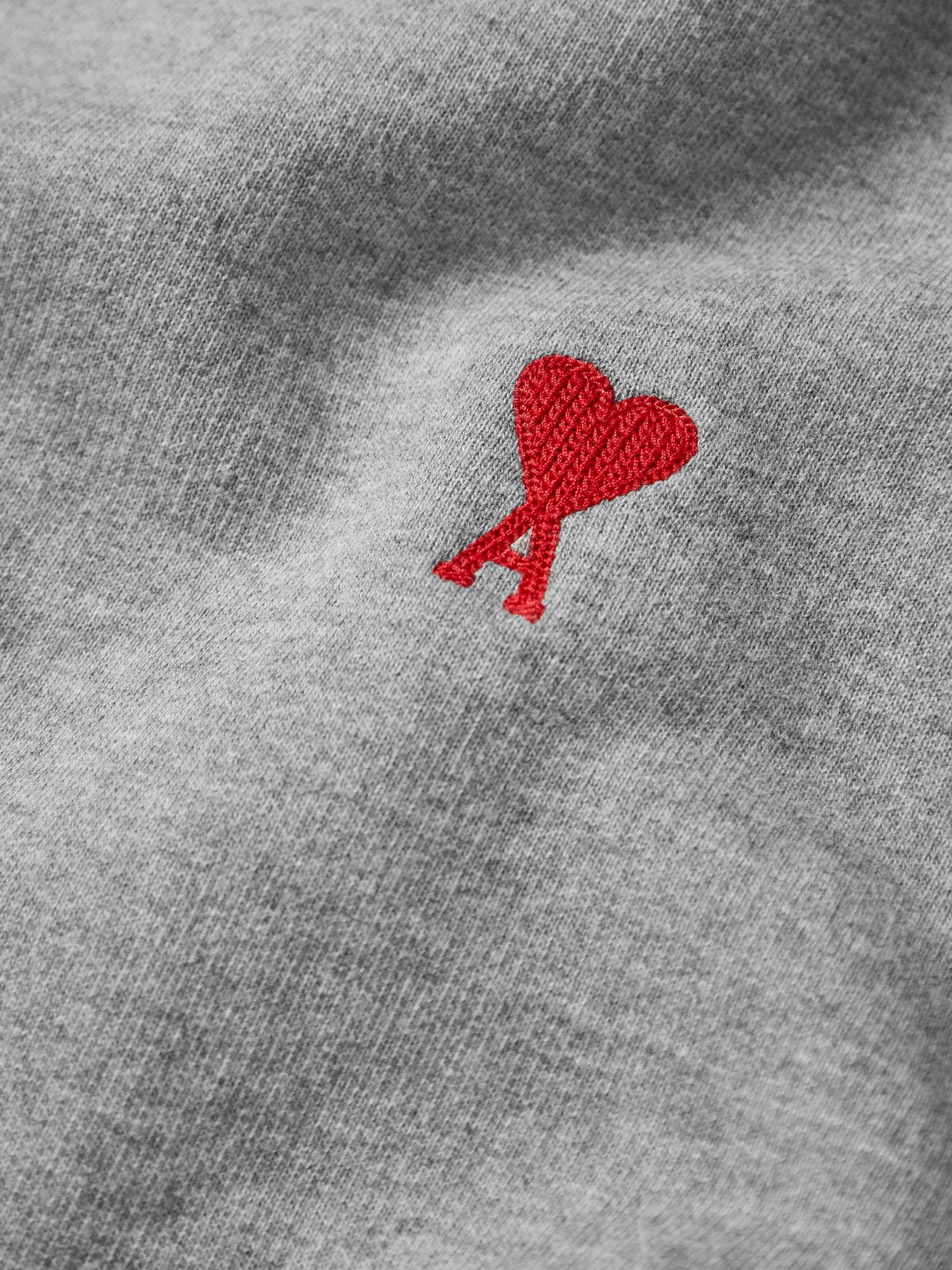 AMI PARIS Logo-Embroidered Cotton-Jersey Hoodie
